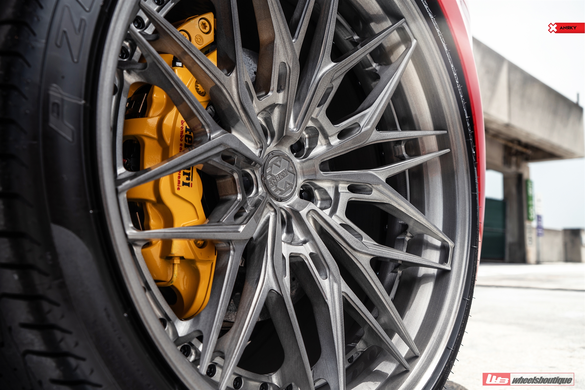 Ferrari 488 | Rosso Corsa | on ANRKY S3-X1 | Brushed Dark Clear
