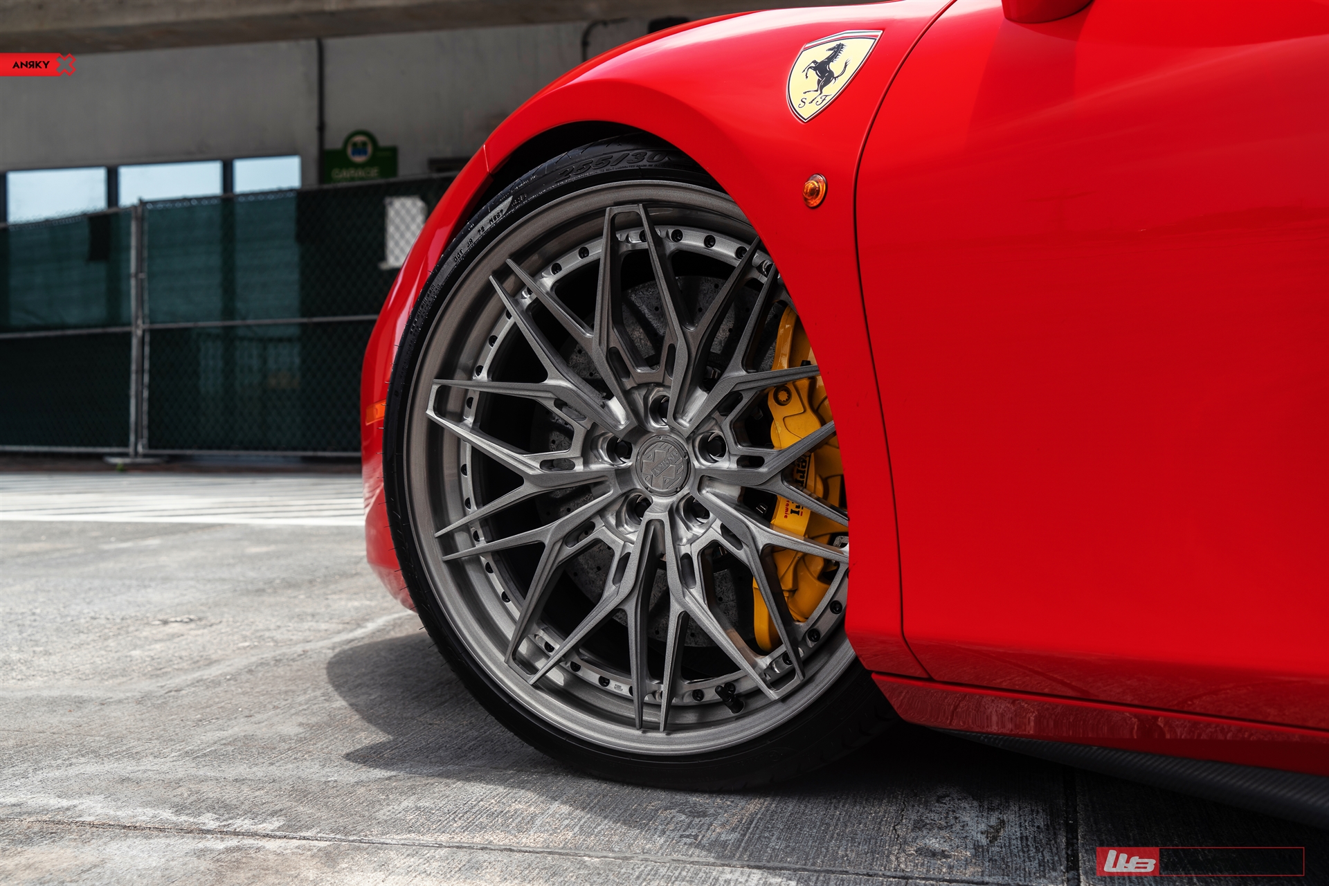 Ferrari 488 | Rosso Corsa | on ANRKY S3-X1 | Brushed Dark Clear