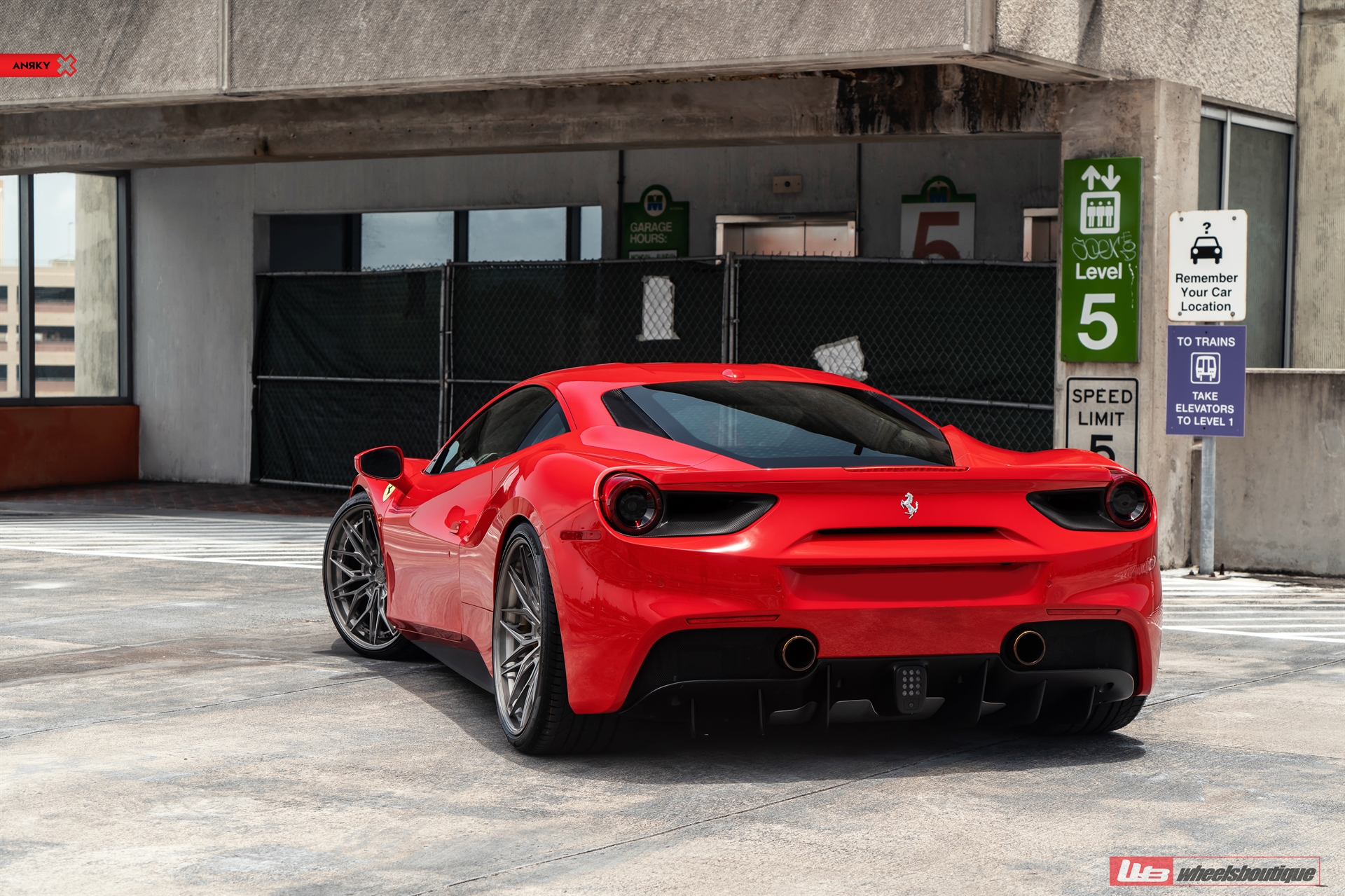 Ferrari 488 | Rosso Corsa | on ANRKY S3-X1 | Brushed Dark Clear