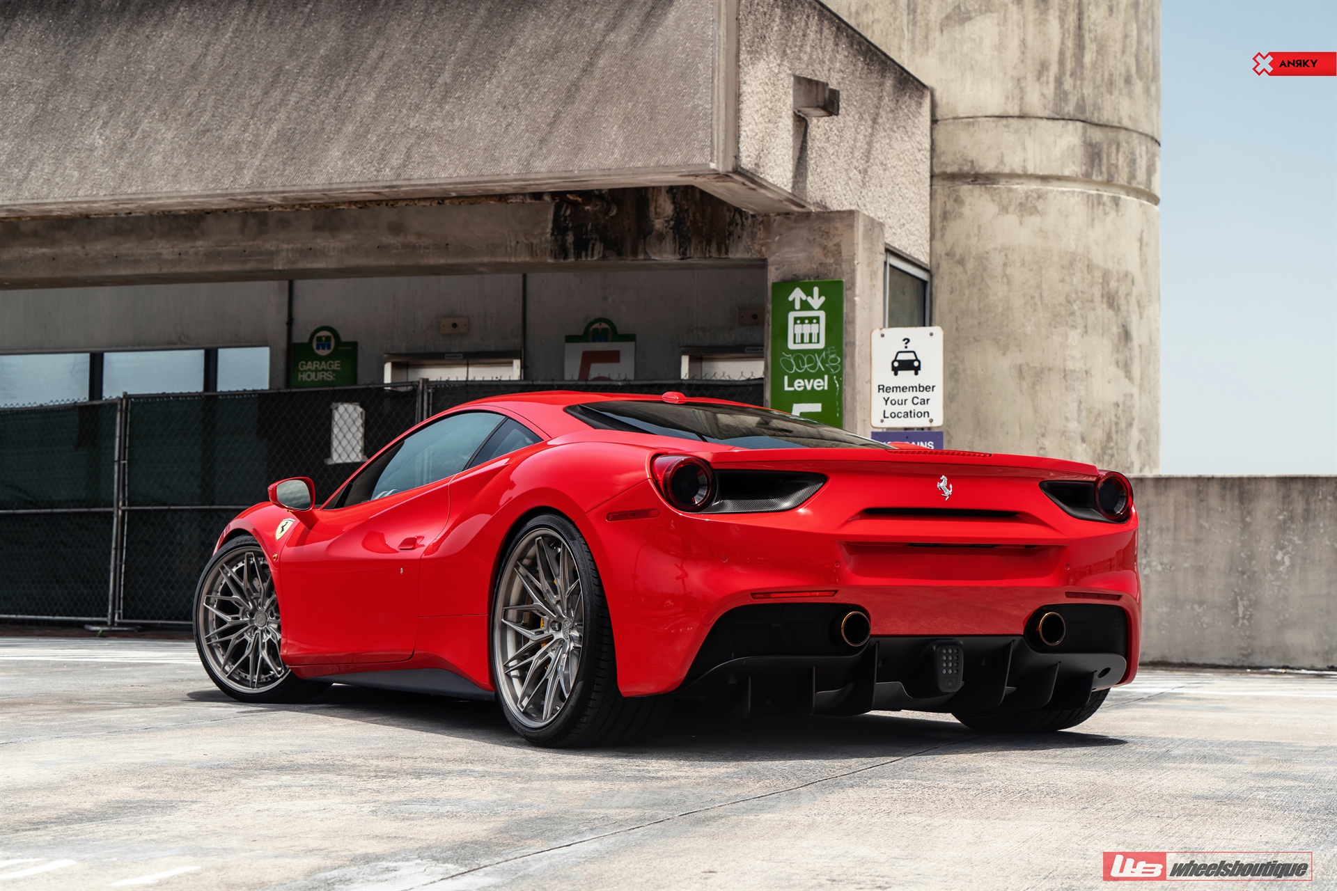 Ferrari 488 | Rosso Corsa | on ANRKY S3-X1 | Brushed Dark Clear