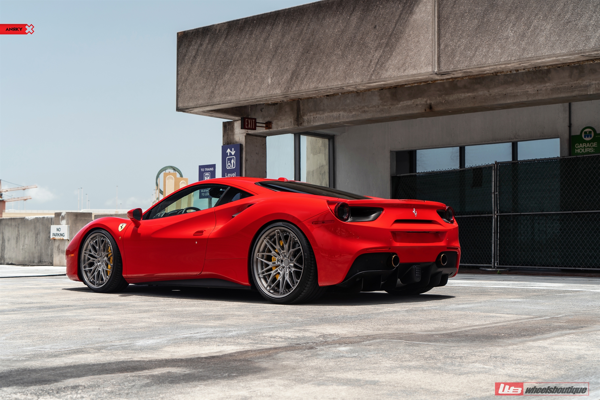 Ferrari 488 | Rosso Corsa | on ANRKY S3-X1 | Brushed Dark Clear