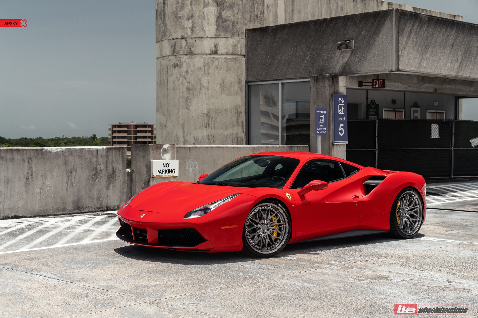 Ferrari 488 | Rosso Corsa | on ANRKY S3-X1 | Brushed Dark Clear