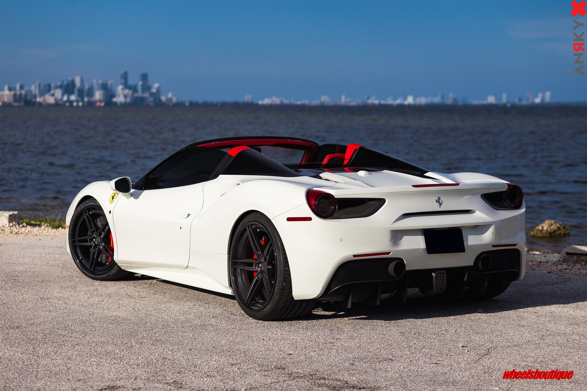 Ferrari 488 Spider | Bianco Avus | on ANRKY AN37 | Satin Black
