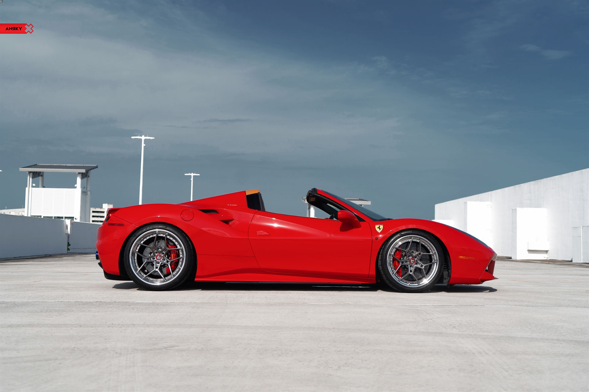 Ferrari 488 Spider | Rosso Corsa | ANRKY S3-X4 | Polished Dark Clear