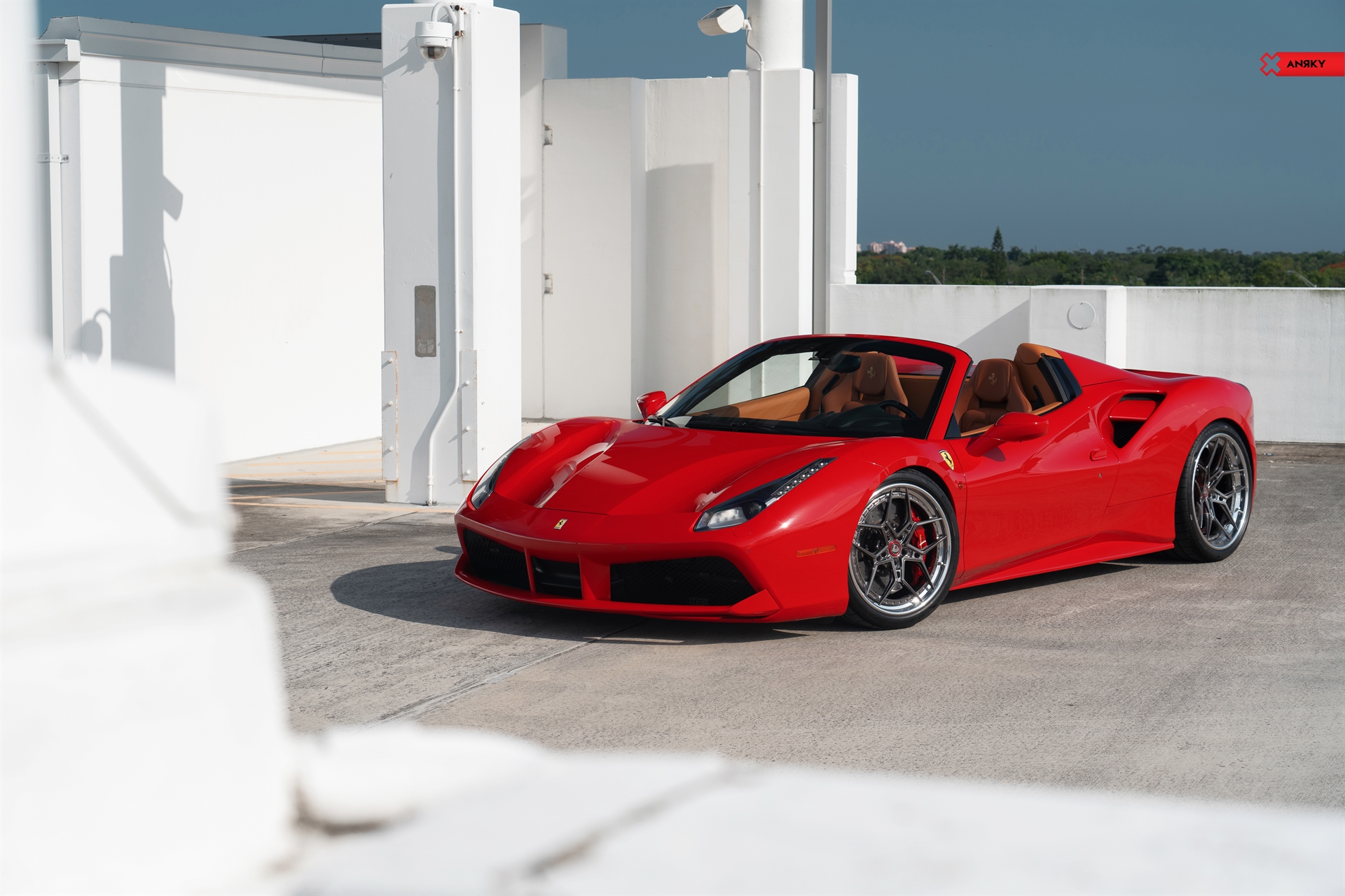 Ferrari 488 Spider | Rosso Corsa | ANRKY S3-X4 | Polished Dark Clear