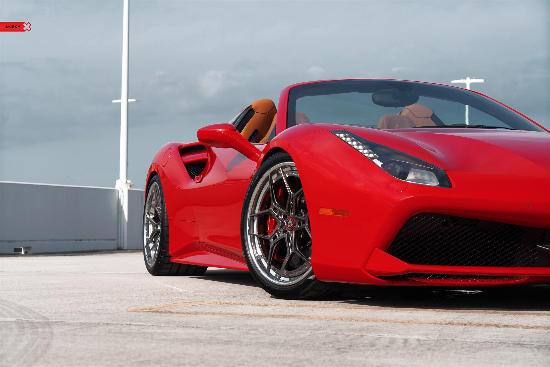 Ferrari 488 Spider | Rosso Corsa | ANRKY S3-X4 | Polished Dark Clear