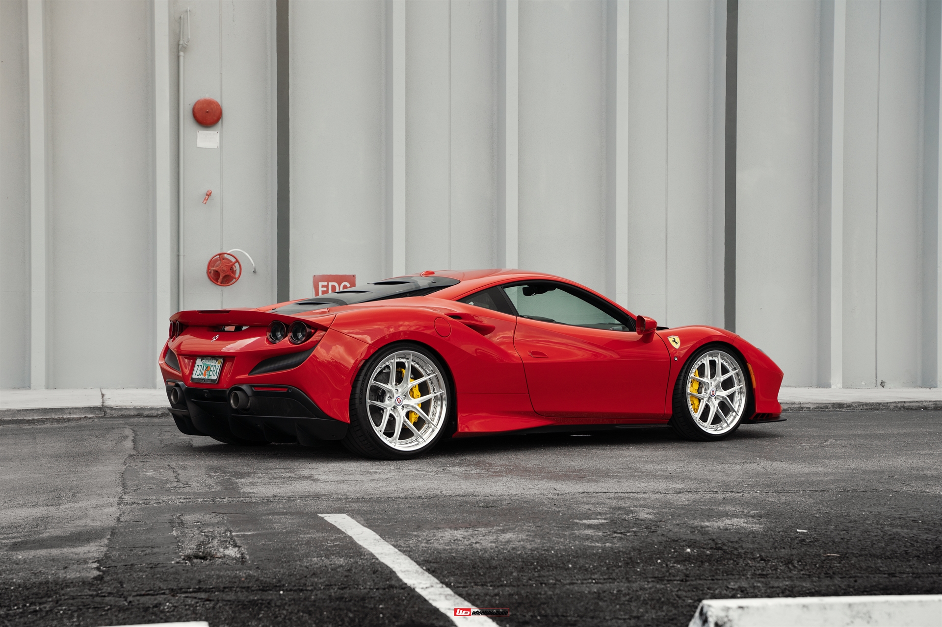 Ferrari F8 | Rosso Corsa | on HRE S101SC | Brushed Clear