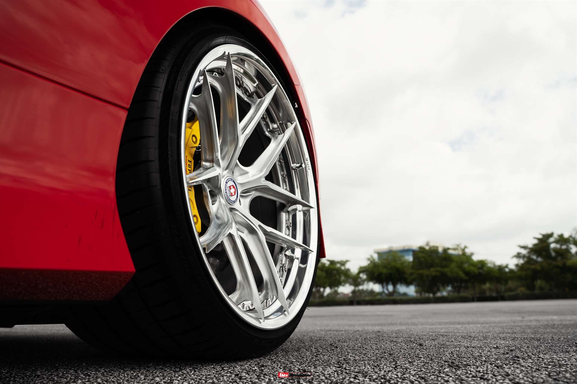 Ferrari F8 | Rosso Corsa | on HRE S101SC | Brushed Clear