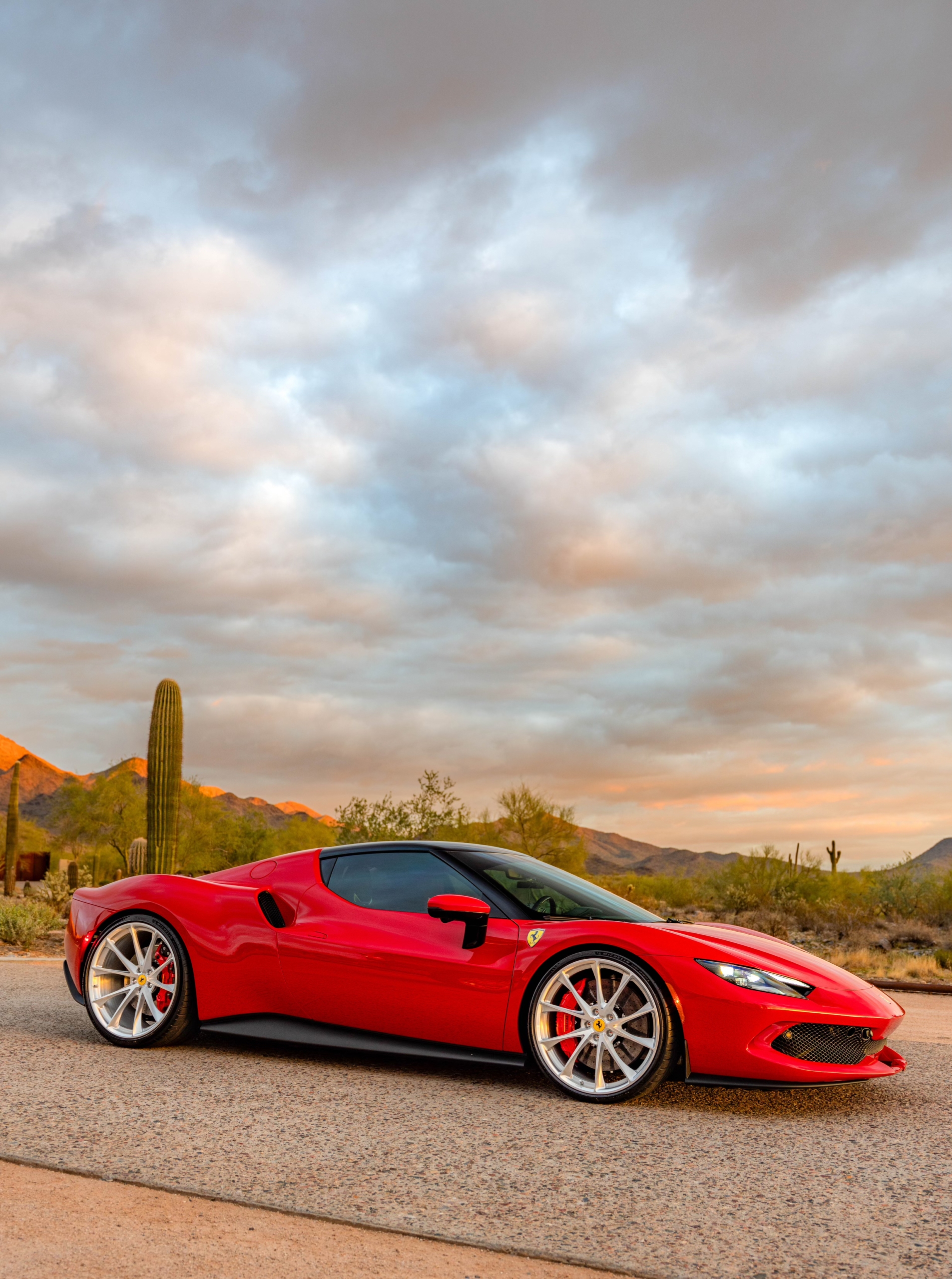 Ferrari 296 GTB | Rosso Corza | on HRE P201 | Brushed Clear