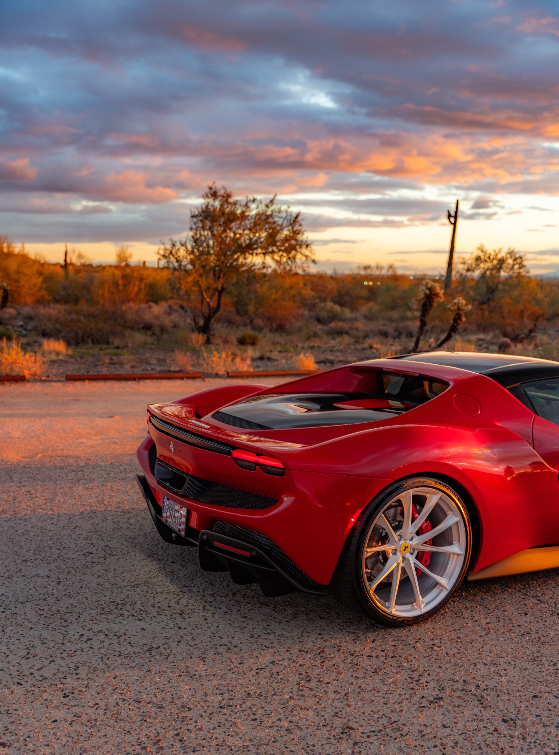 Ferrari 296 GTB | Rosso Corza | on HRE P201 | Brushed Clear