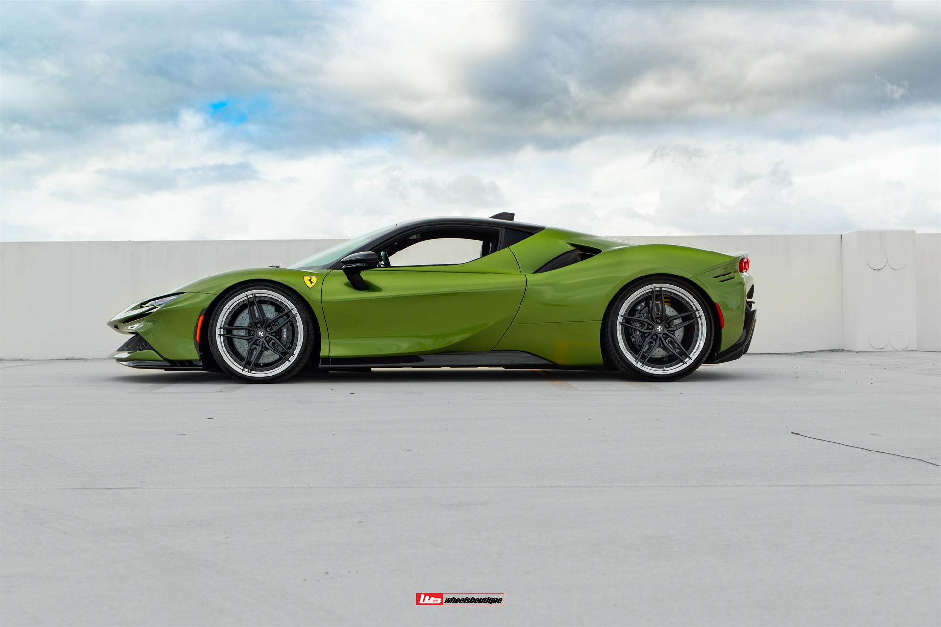 Ferrari SF90 | Python Green | on HRE S107SC | Satin Black