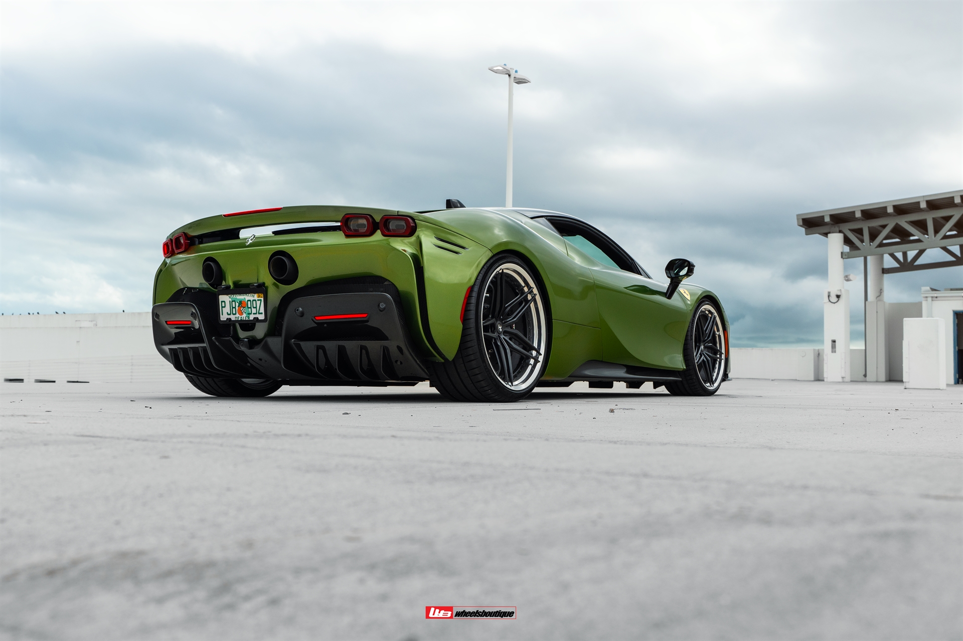 Ferrari SF90 | Python Green | on HRE S107SC | Satin Black