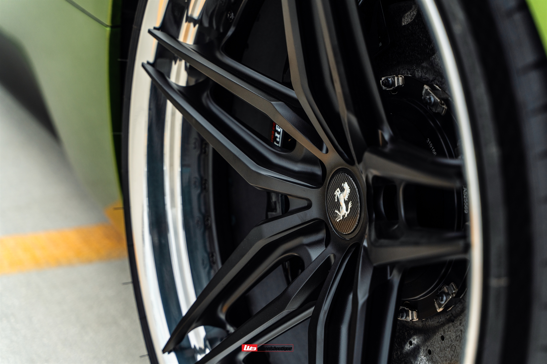 Ferrari SF90 | Python Green | on HRE S107SC | Satin Black
