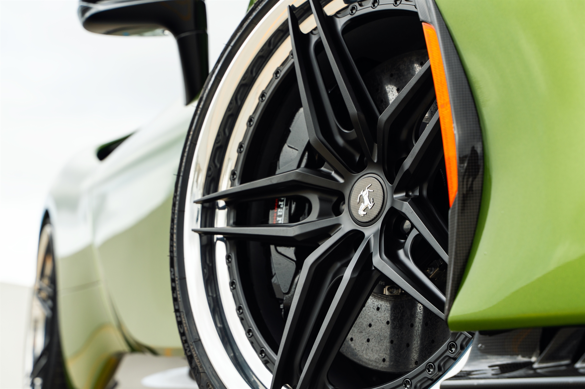Ferrari SF90 | Python Green | on HRE S107SC | Satin Black