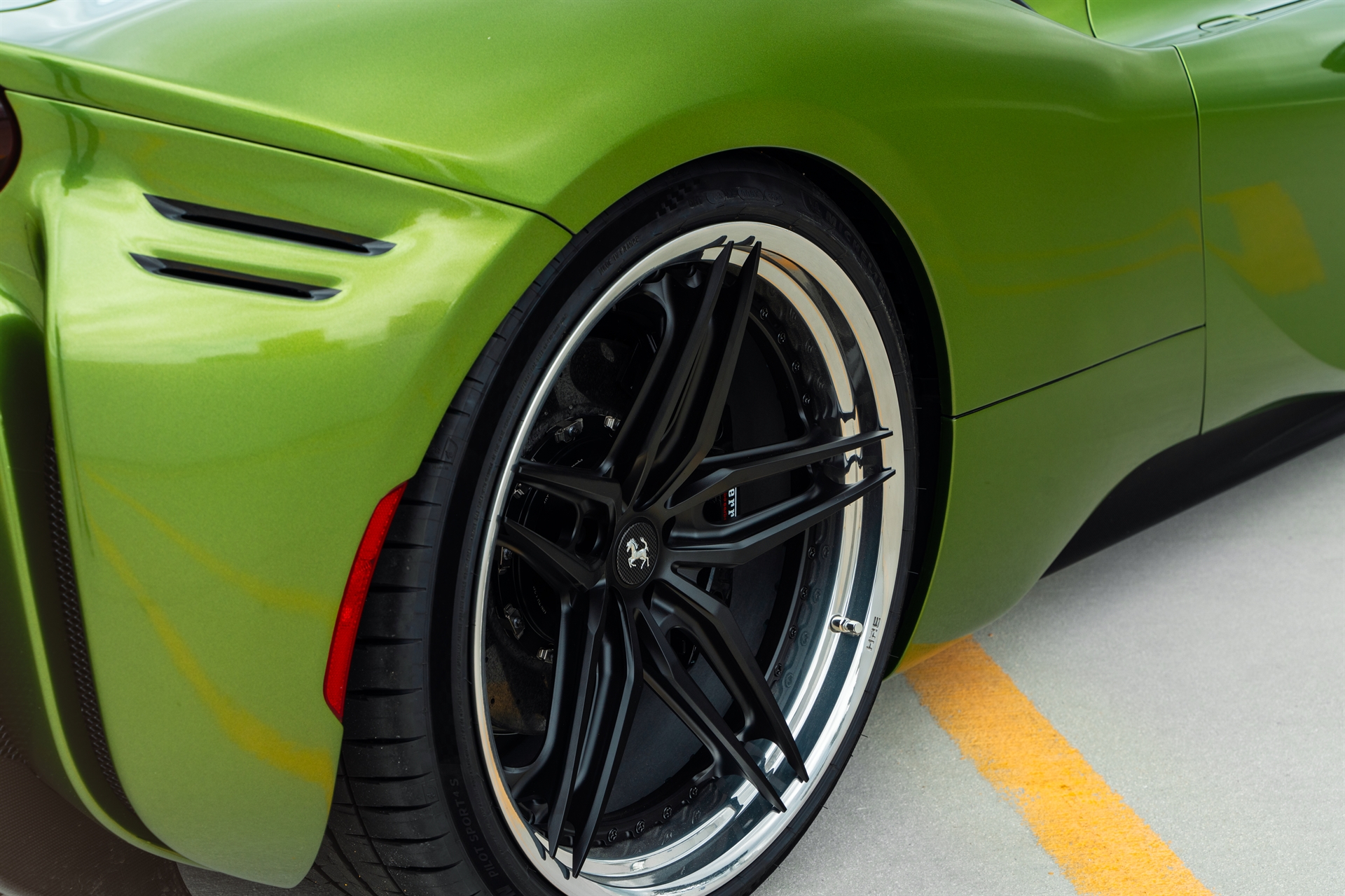 Ferrari SF90 | Python Green | on HRE S107SC | Satin Black