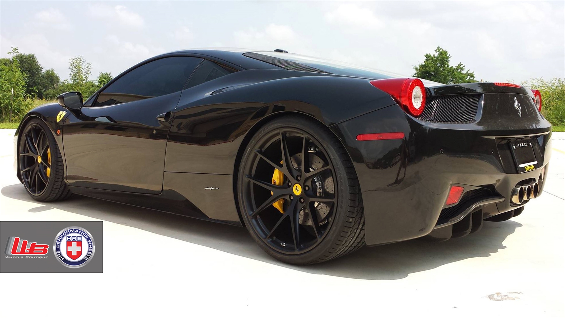 Ferrari 458b| Nero | on HRE P101 | Satin Black