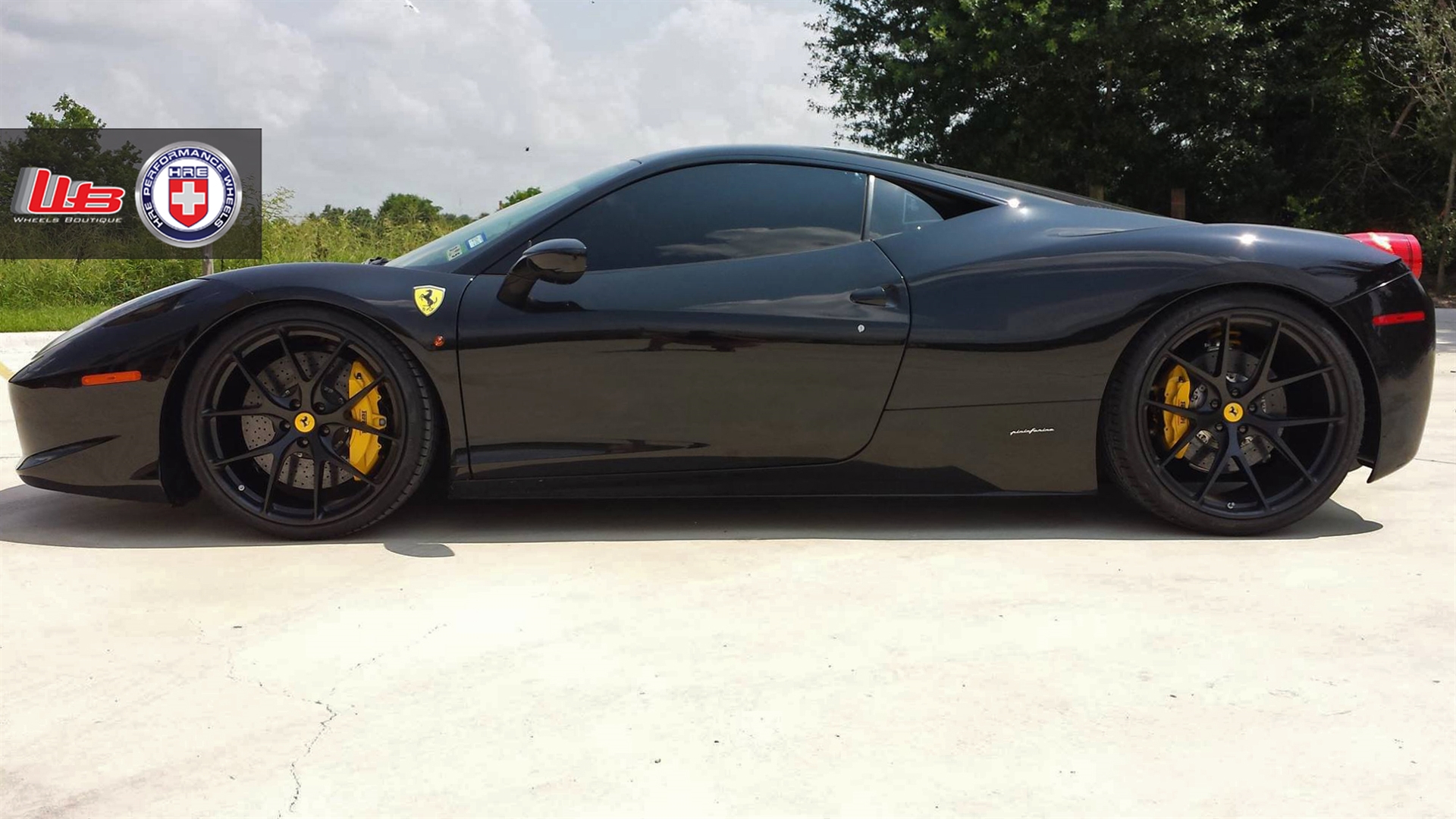 Ferrari 458b| Nero | on HRE P101 | Satin Black