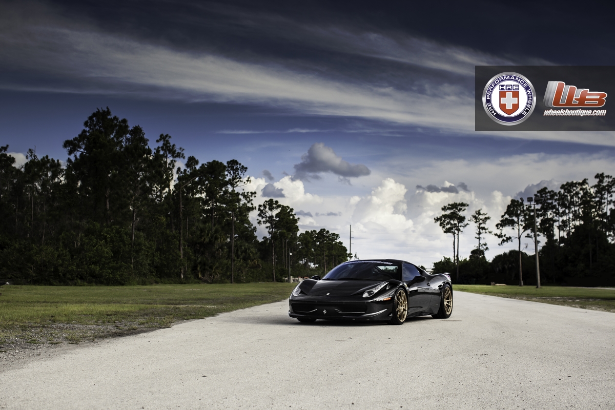 Ferrari 458 | Nero | on HRE P44SC | Satin Titanium