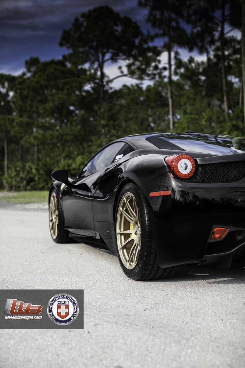 Ferrari 458 | Nero | on HRE P44SC | Satin Titanium