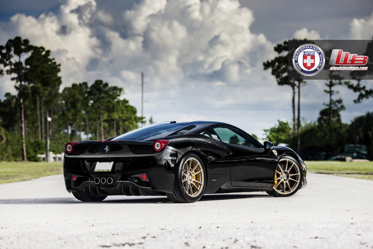 Ferrari 458 | Nero | on HRE P44SC | Satin Titanium