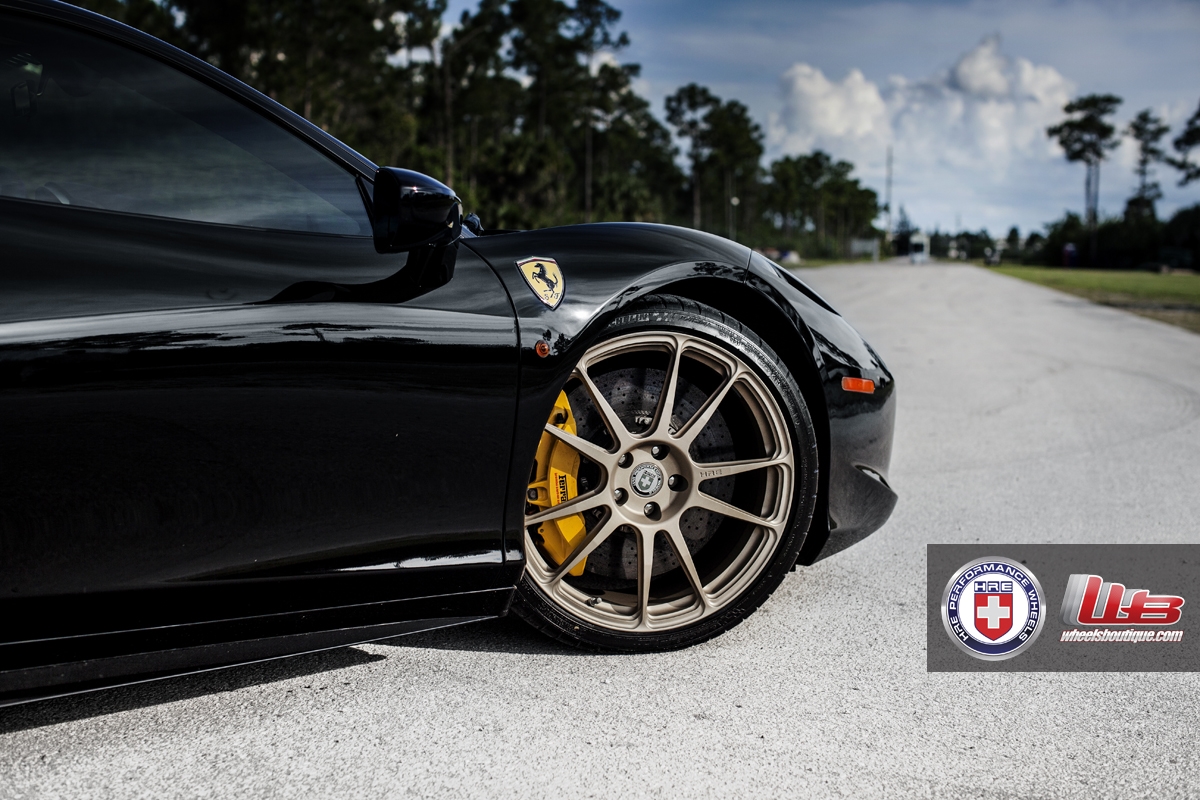 Ferrari 458 | Nero | on HRE P44SC | Satin Titanium