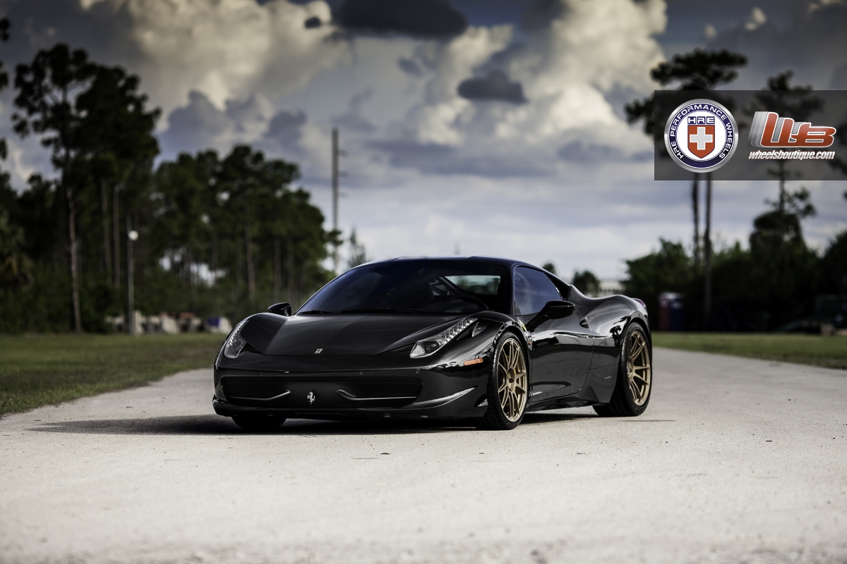 Ferrari 458 | Nero | on HRE P44SC | Satin Titanium
