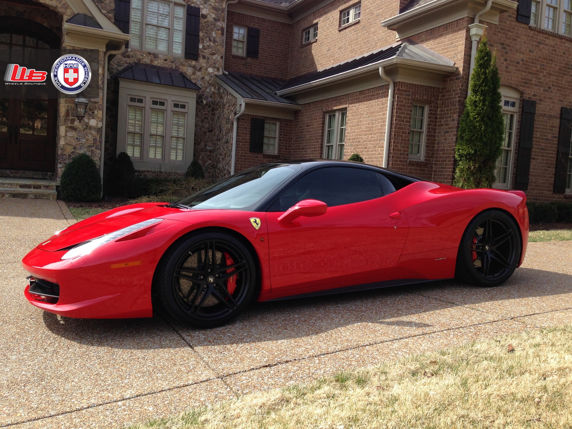 Ferrari 458 | Rosso Corsa | on HRE P107 | Satin Black