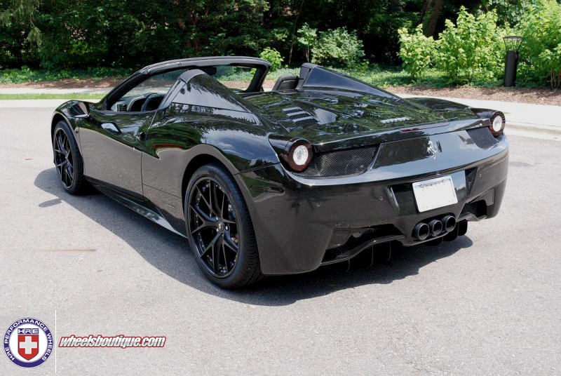 Ferrari 458 | Nero | on HRE S101 | Satin Black