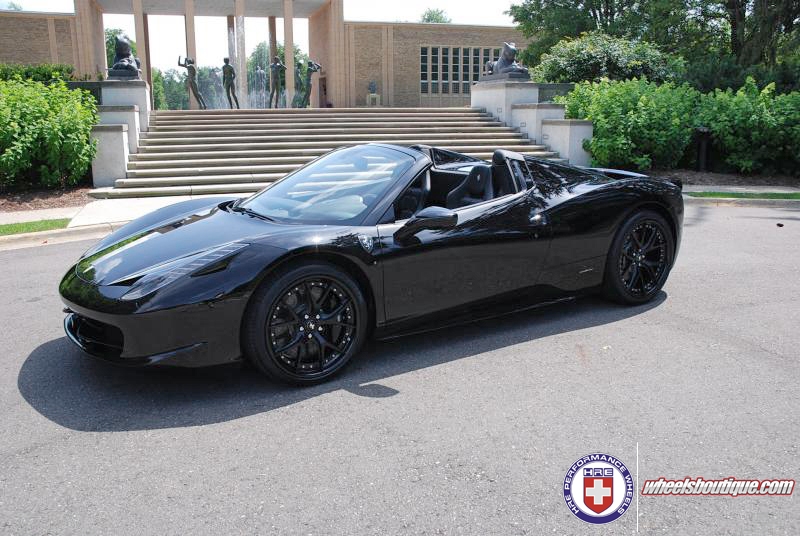 Ferrari 458 | Nero | on HRE S101 | Satin Black
