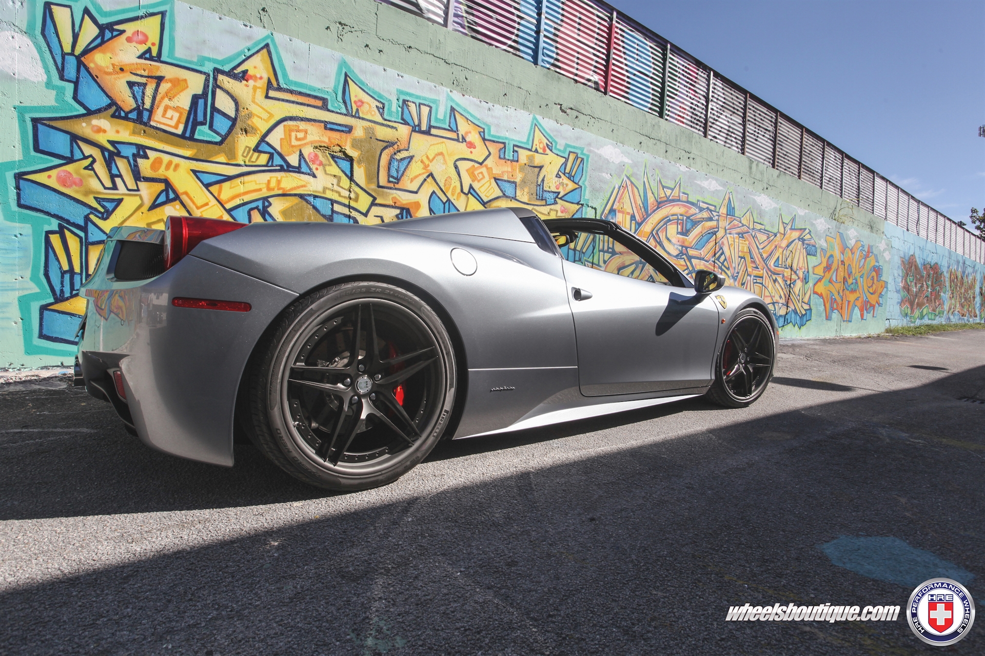 Ferrari 458 Spider | Grigio Medio | on HRE S107 | Satin Black