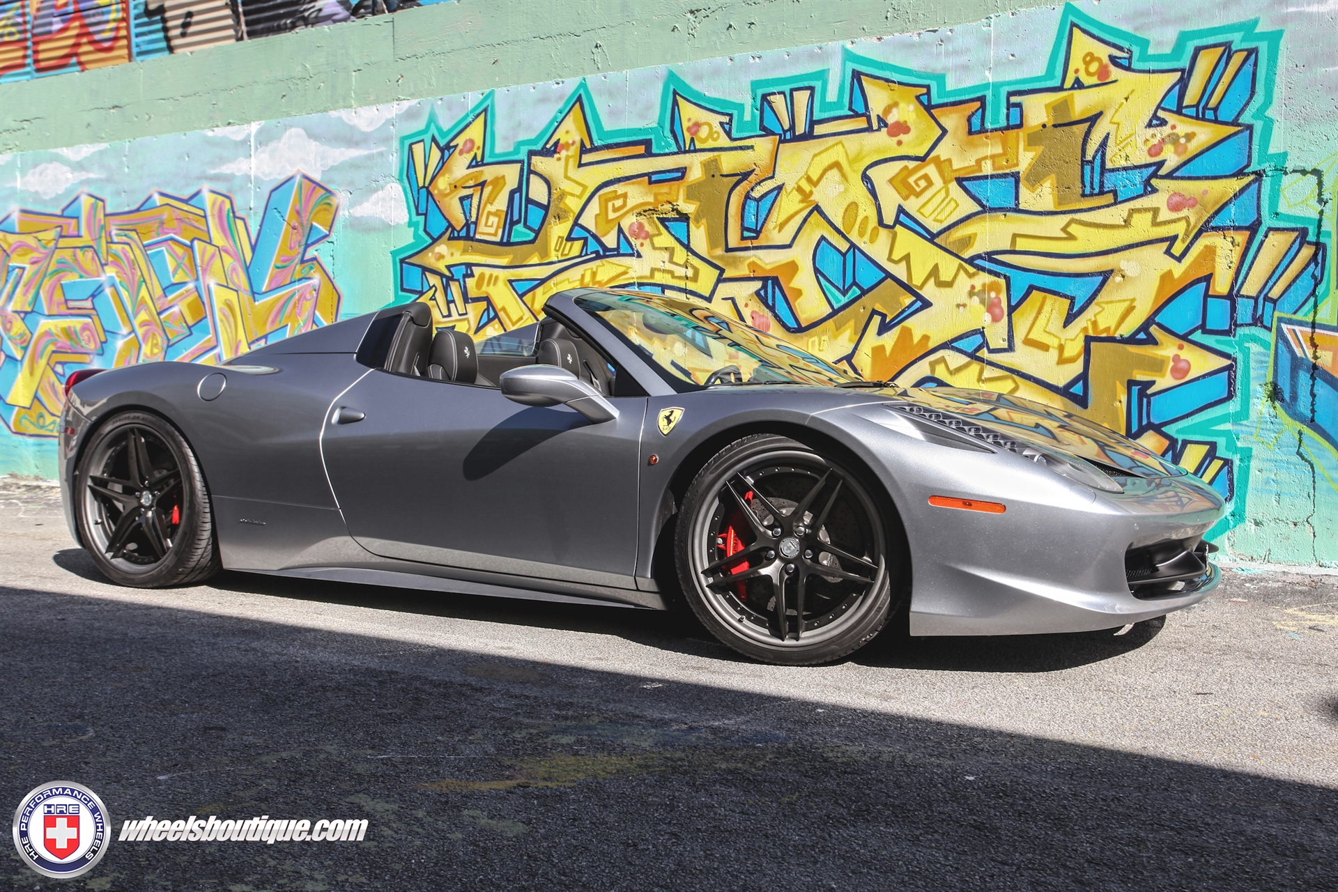 Ferrari 458 Spider | Grigio Medio | on HRE S107 | Satin Black