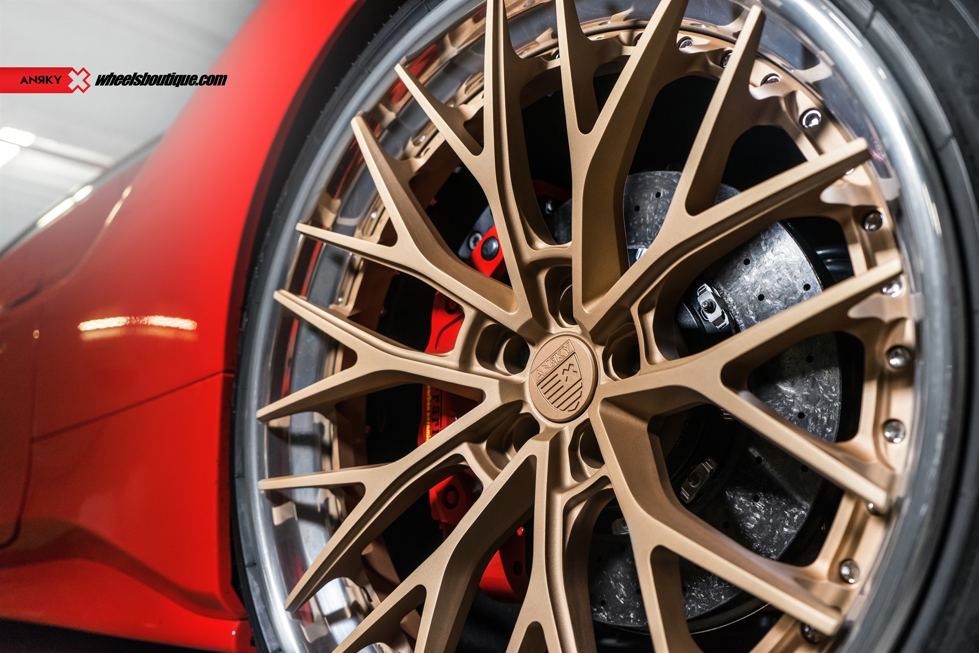 Ferrari 488 | Rosso Corsa | on ANRKY AN30 | Satin Gold
