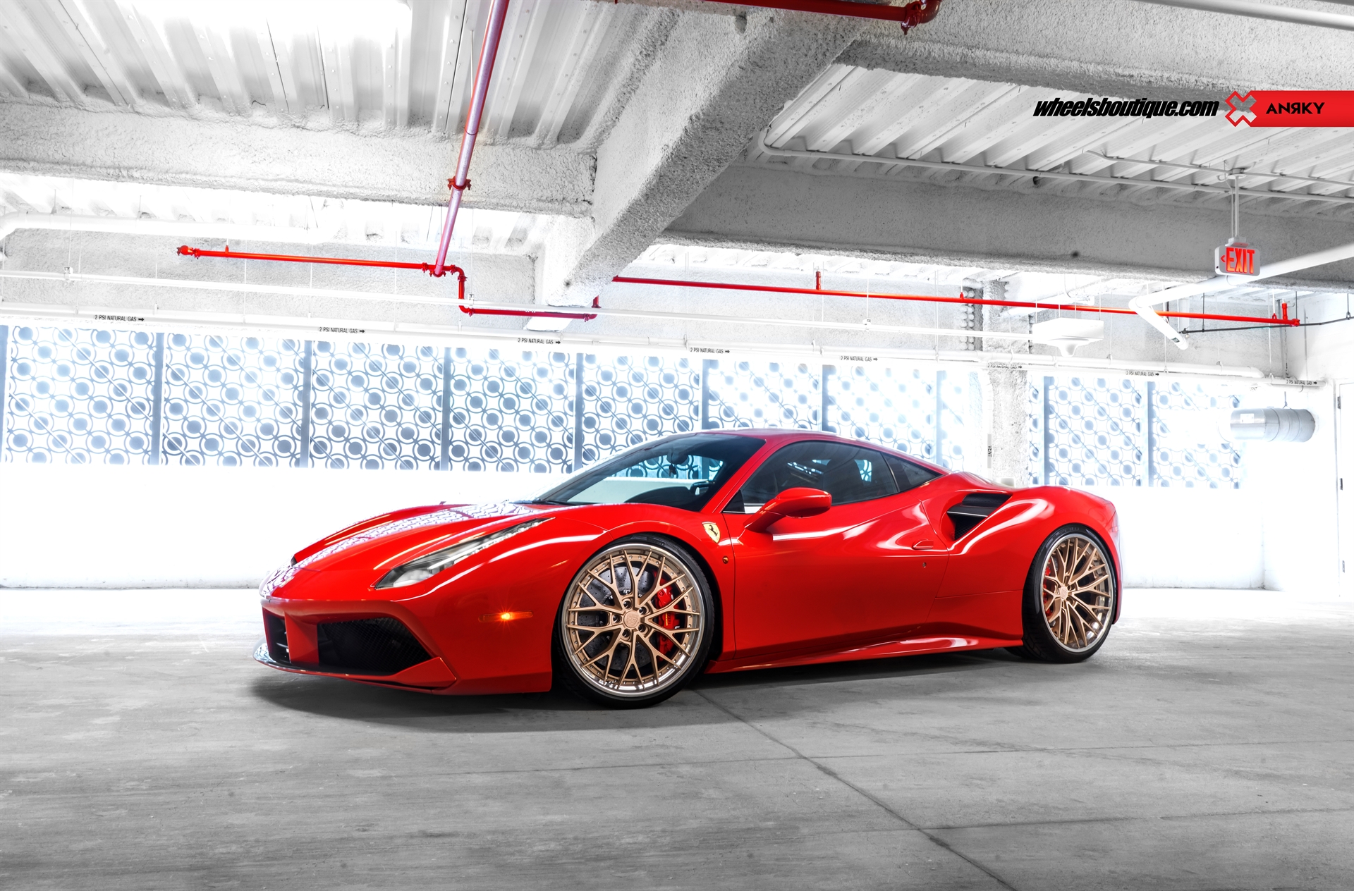 Ferrari 488 | Rosso Corsa | on ANRKY AN30 | Satin Gold