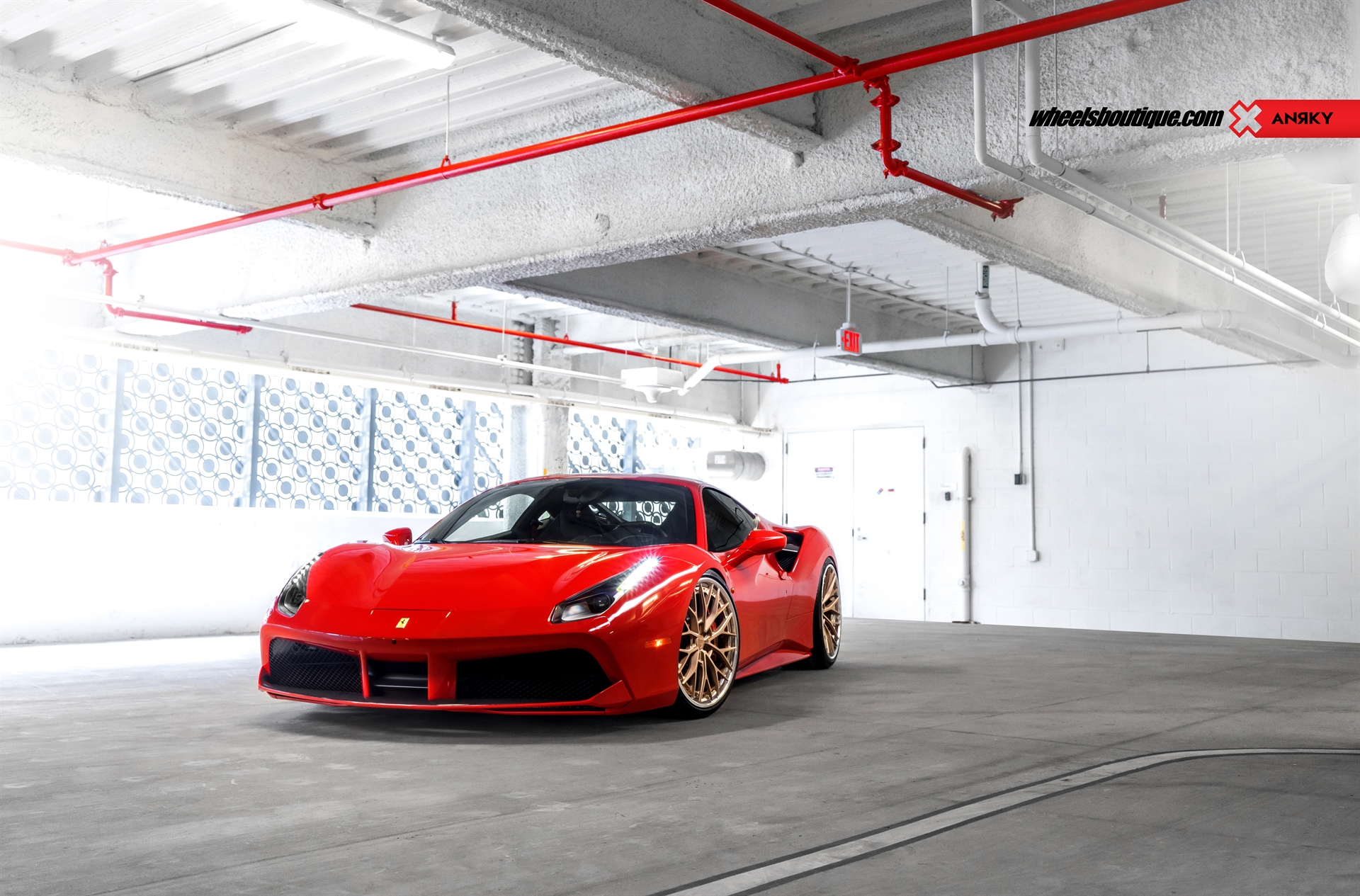 Ferrari 488 | Rosso Corsa | on ANRKY AN30 | Satin Gold