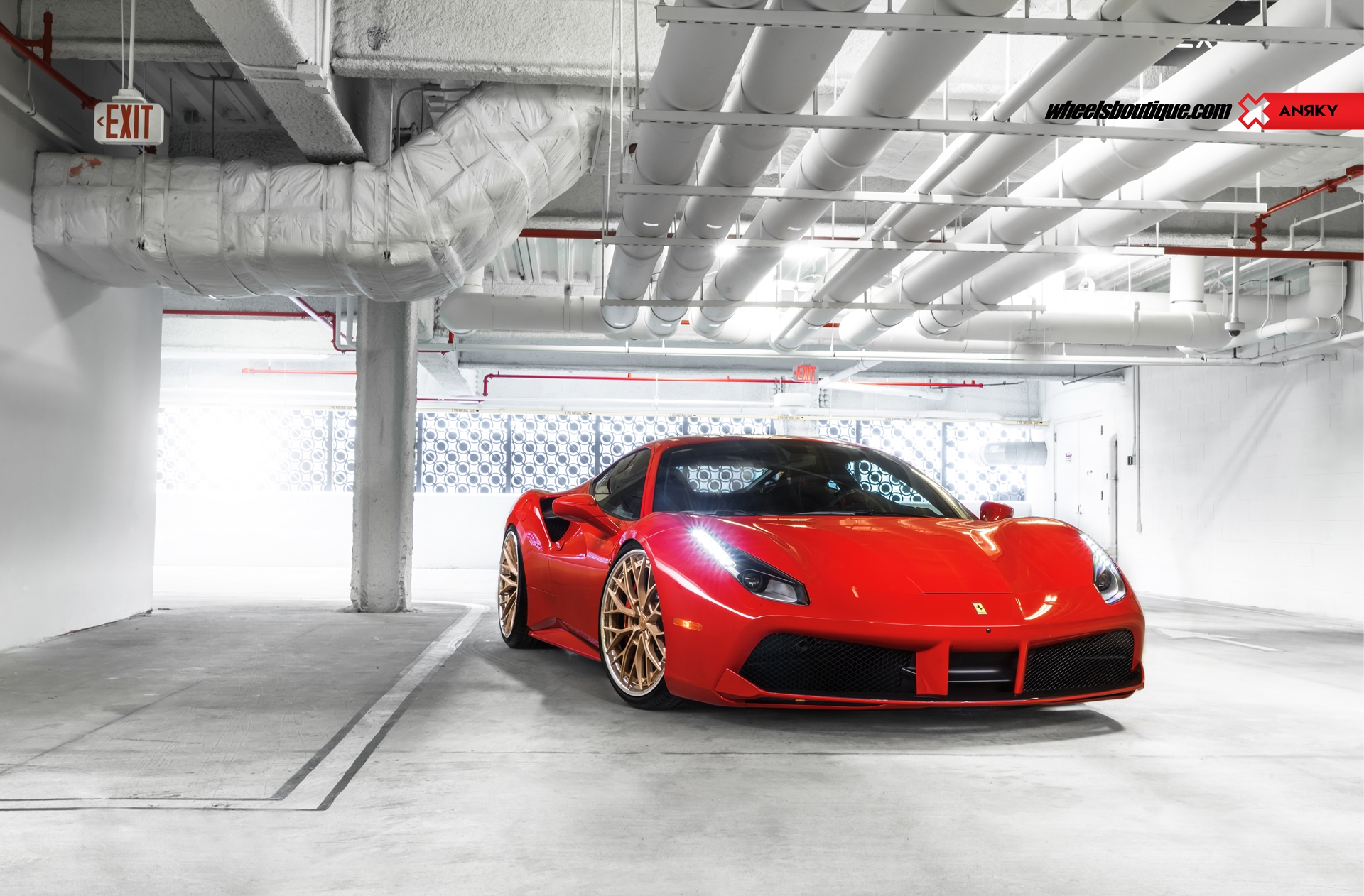 Ferrari 488 | Rosso Corsa | on ANRKY AN30 | Satin Gold