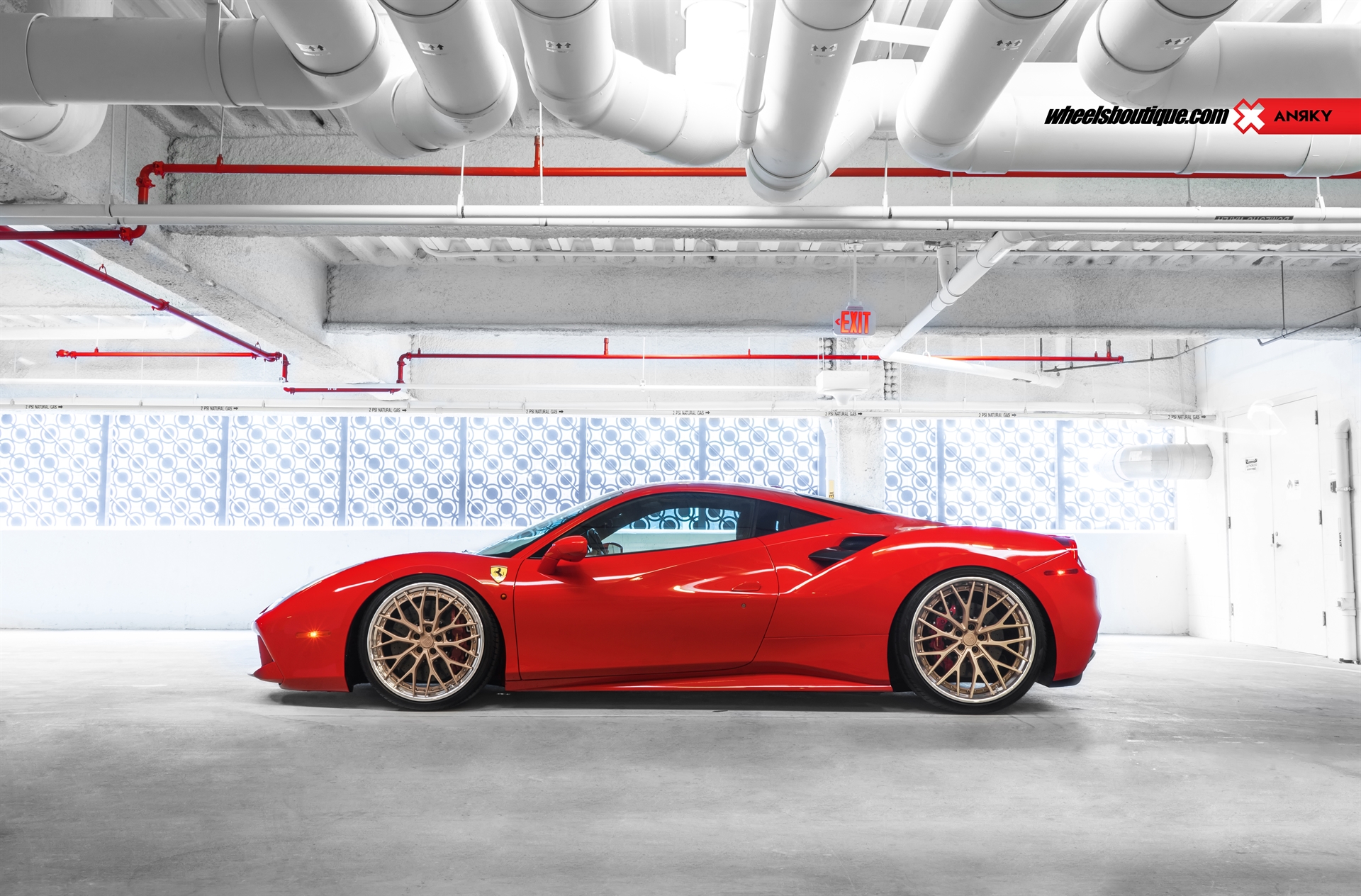 Ferrari 488 | Rosso Corsa | on ANRKY AN30 | Satin Gold