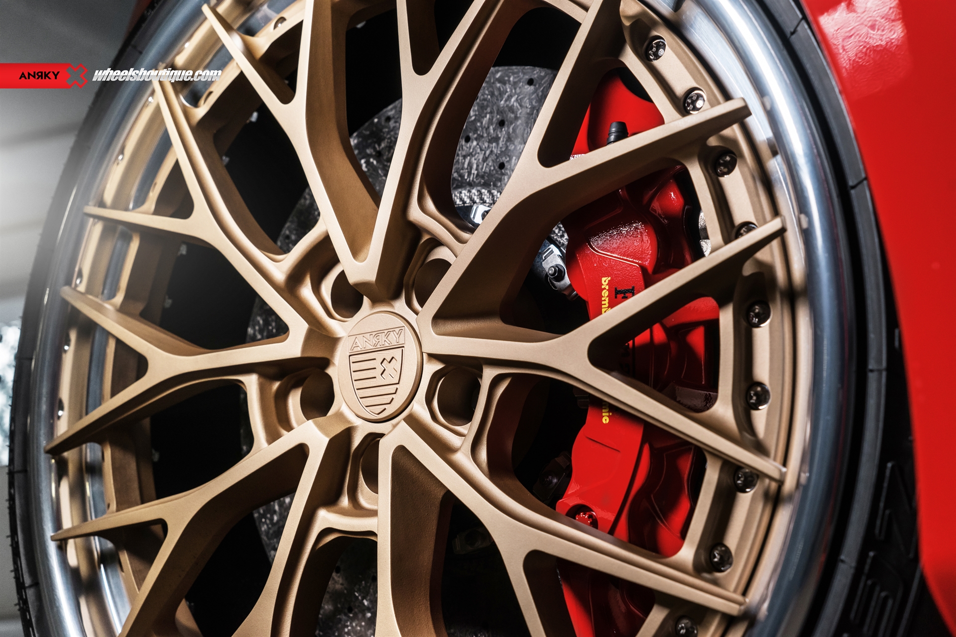 Ferrari 488 | Rosso Corsa | on ANRKY AN30 | Satin Gold