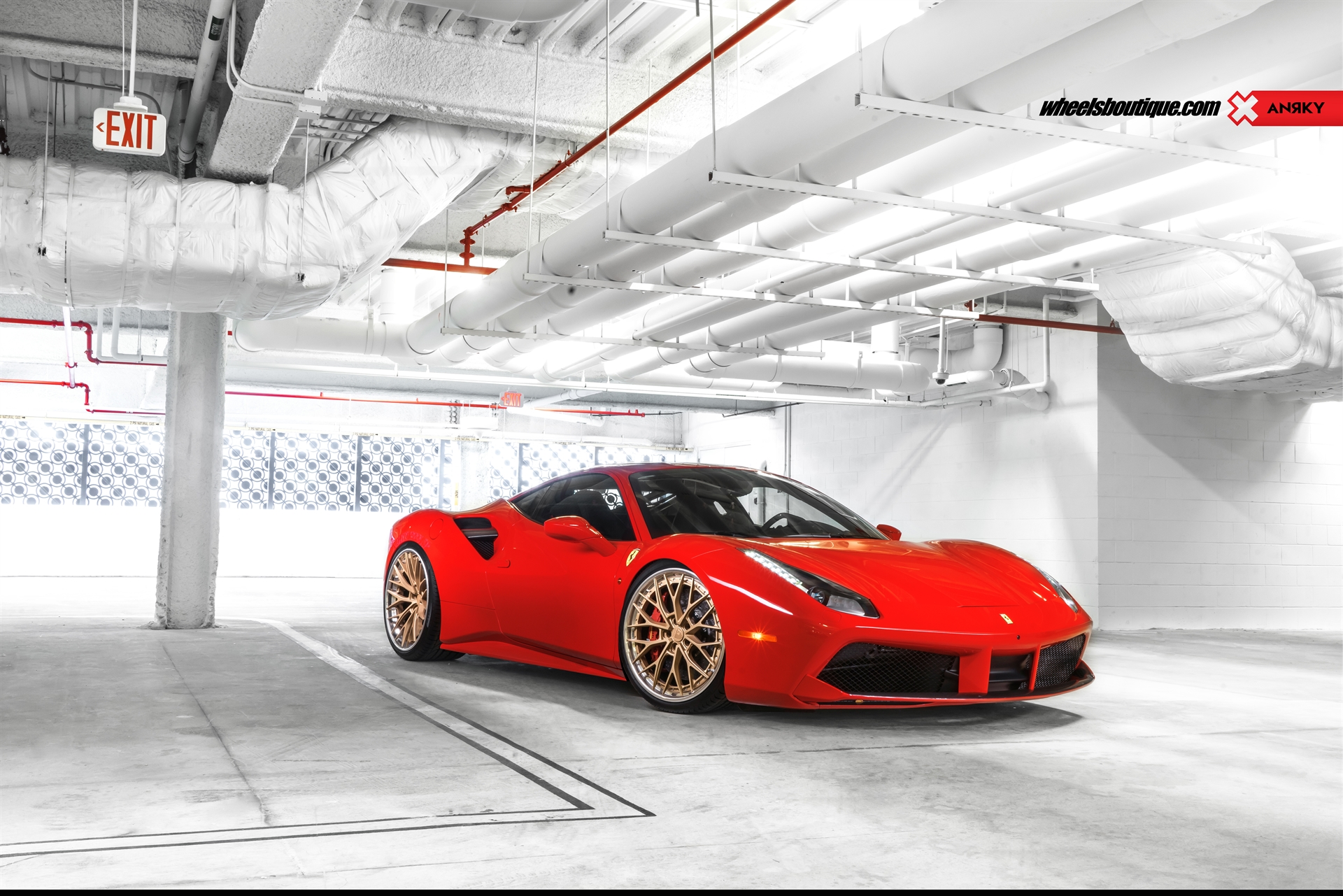 Ferrari 488 | Rosso Corsa | on ANRKY AN30 | Satin Gold