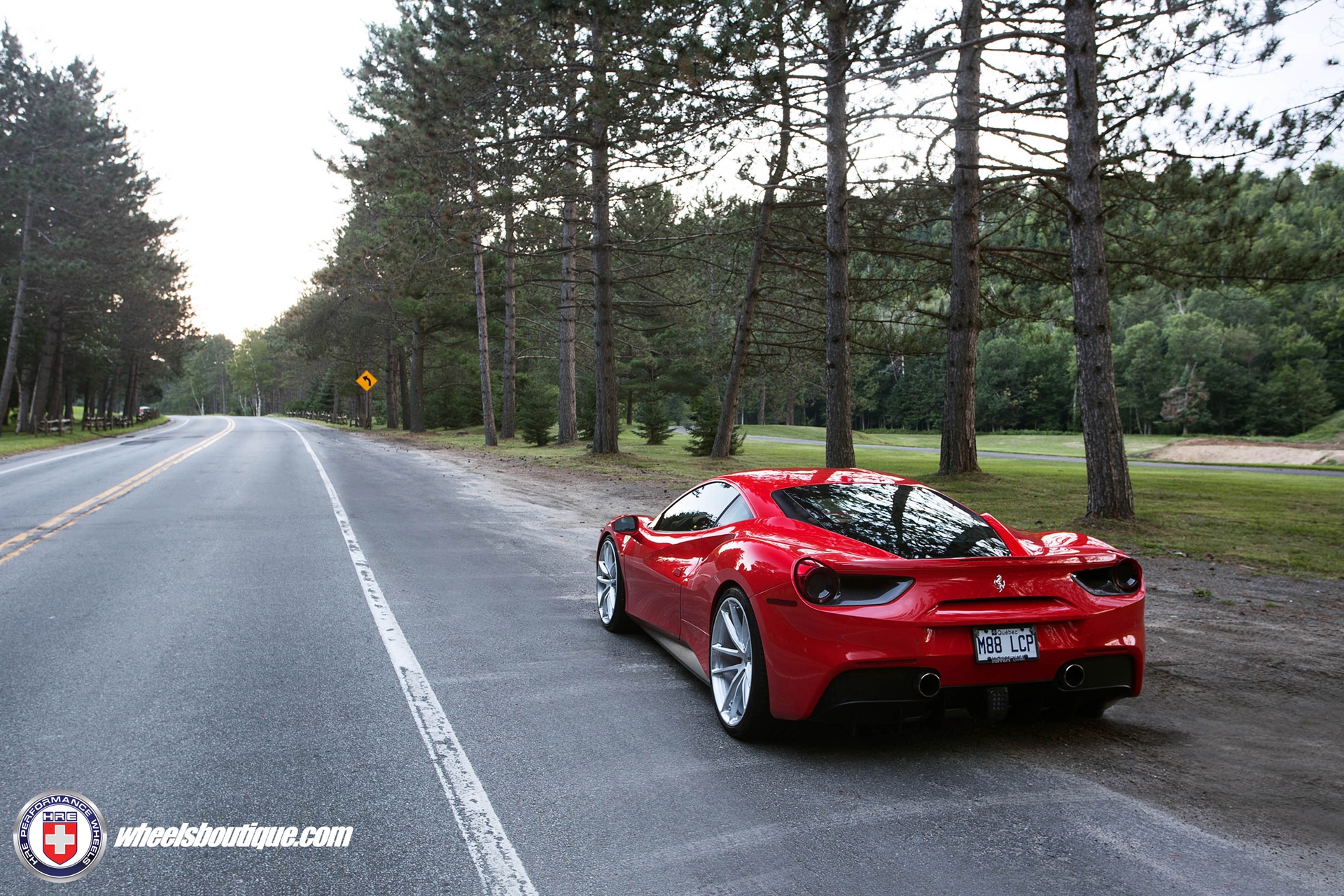 Ferrari 488 | Rosso Corsa | on HRE P104 | Brushed Clear
