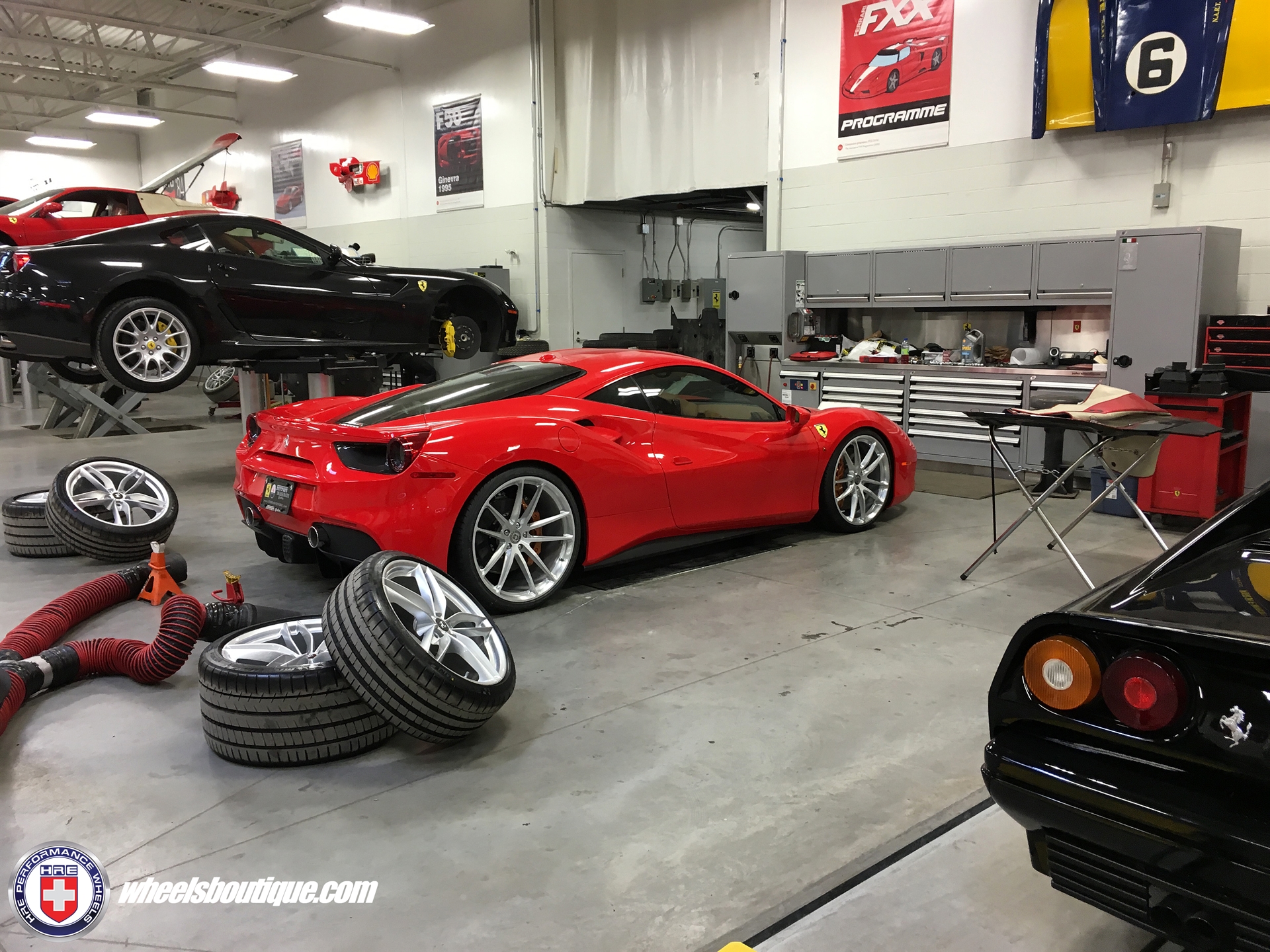 Ferrari 488 | Rosso Corsa | on HRE P104 | Brushed Clear