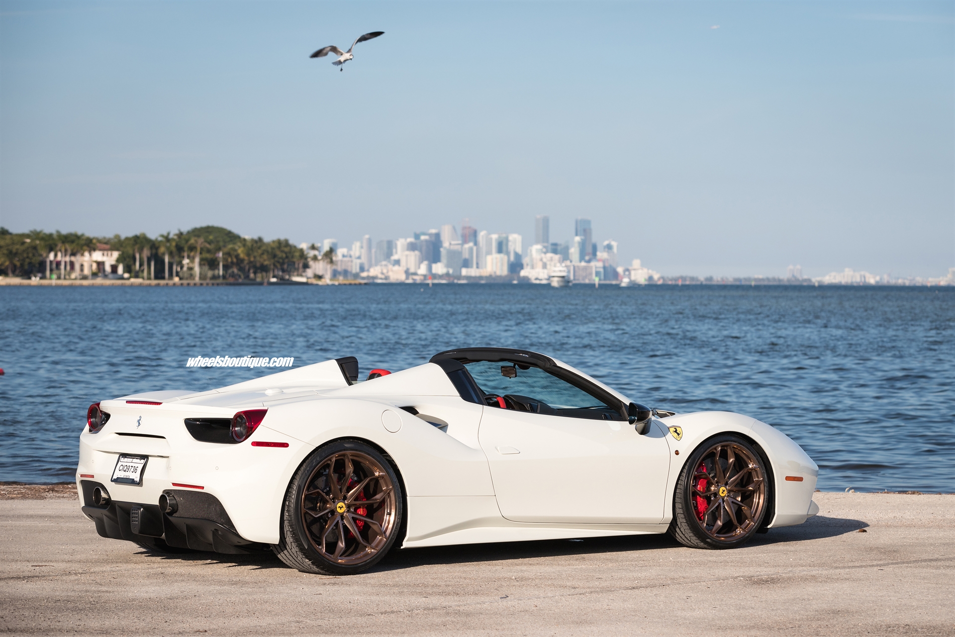 Ferrari 488 Spider | Bianco Avus | on HRE P201 | Polished Bronze