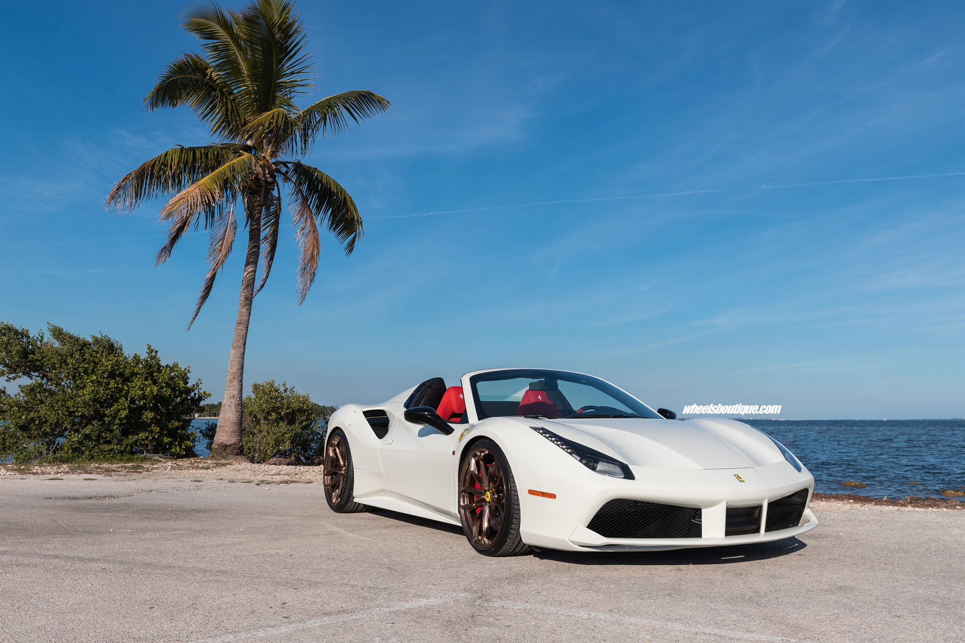 Ferrari 488 Spider | Bianco Avus | on HRE P201 | Polished Bronze