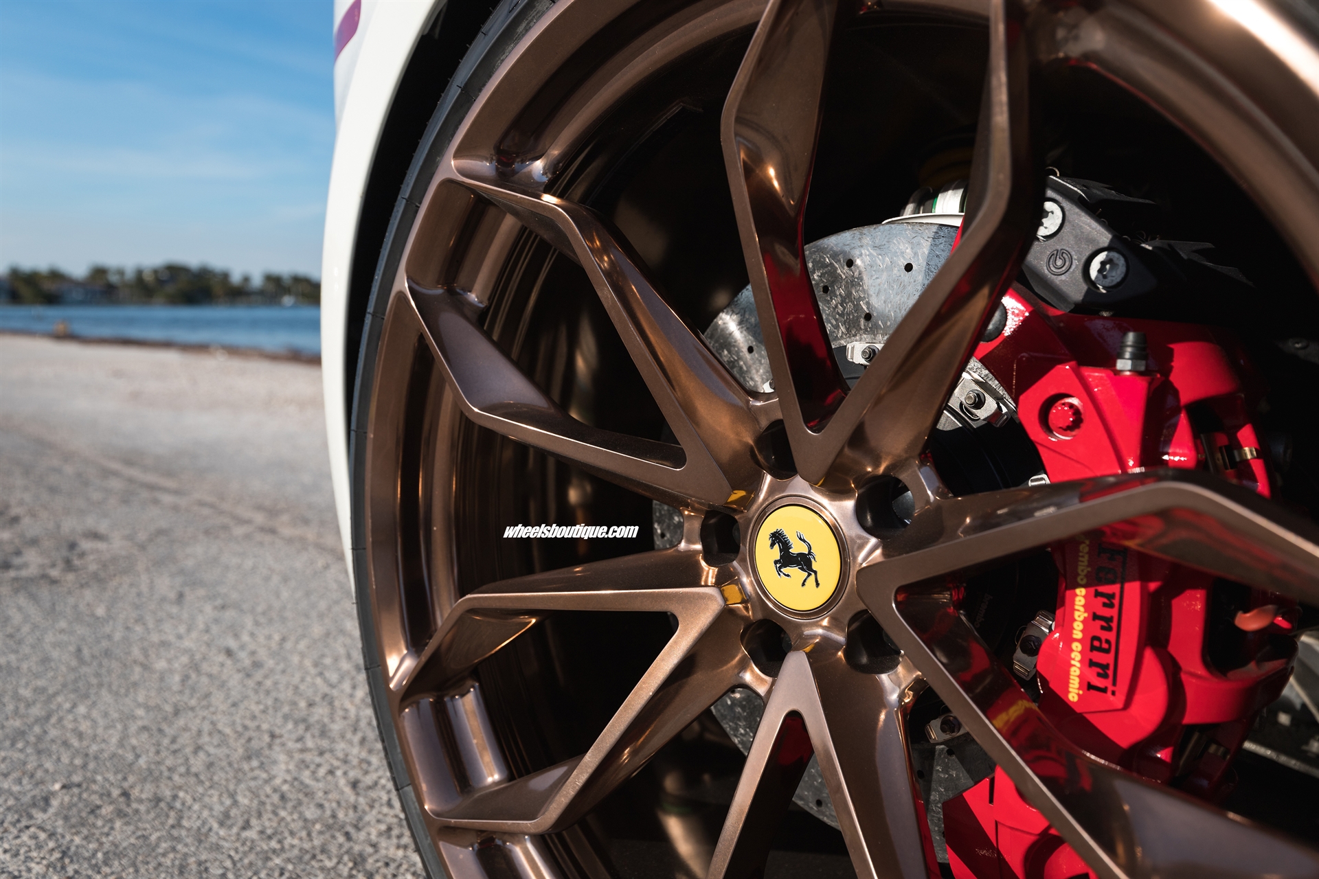 Ferrari 488 Spider | Bianco Avus | on HRE P201 | Polished Bronze