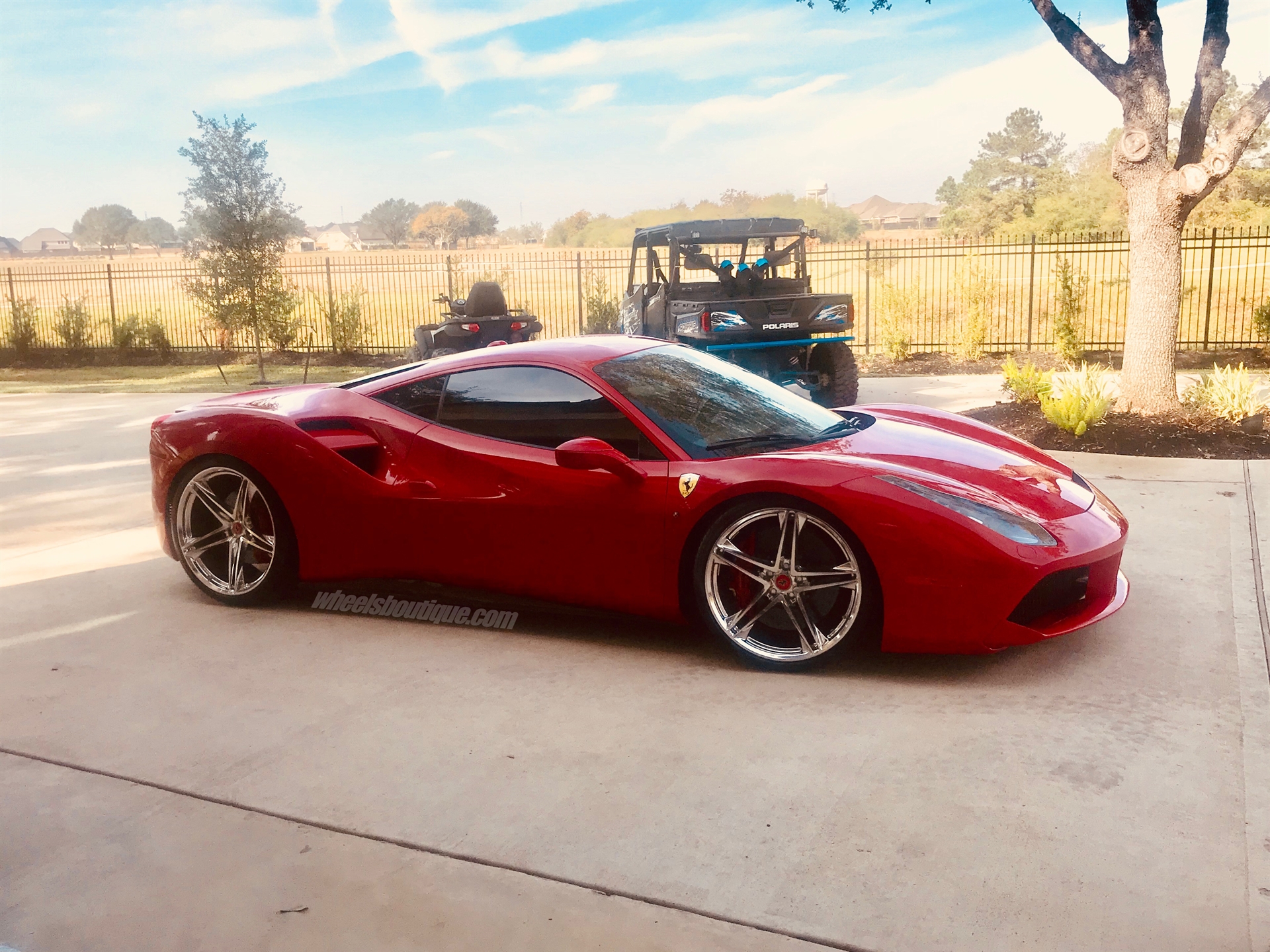 Ferrari 488 | Rosso Corsa | on HRE P207 | Polished Clear