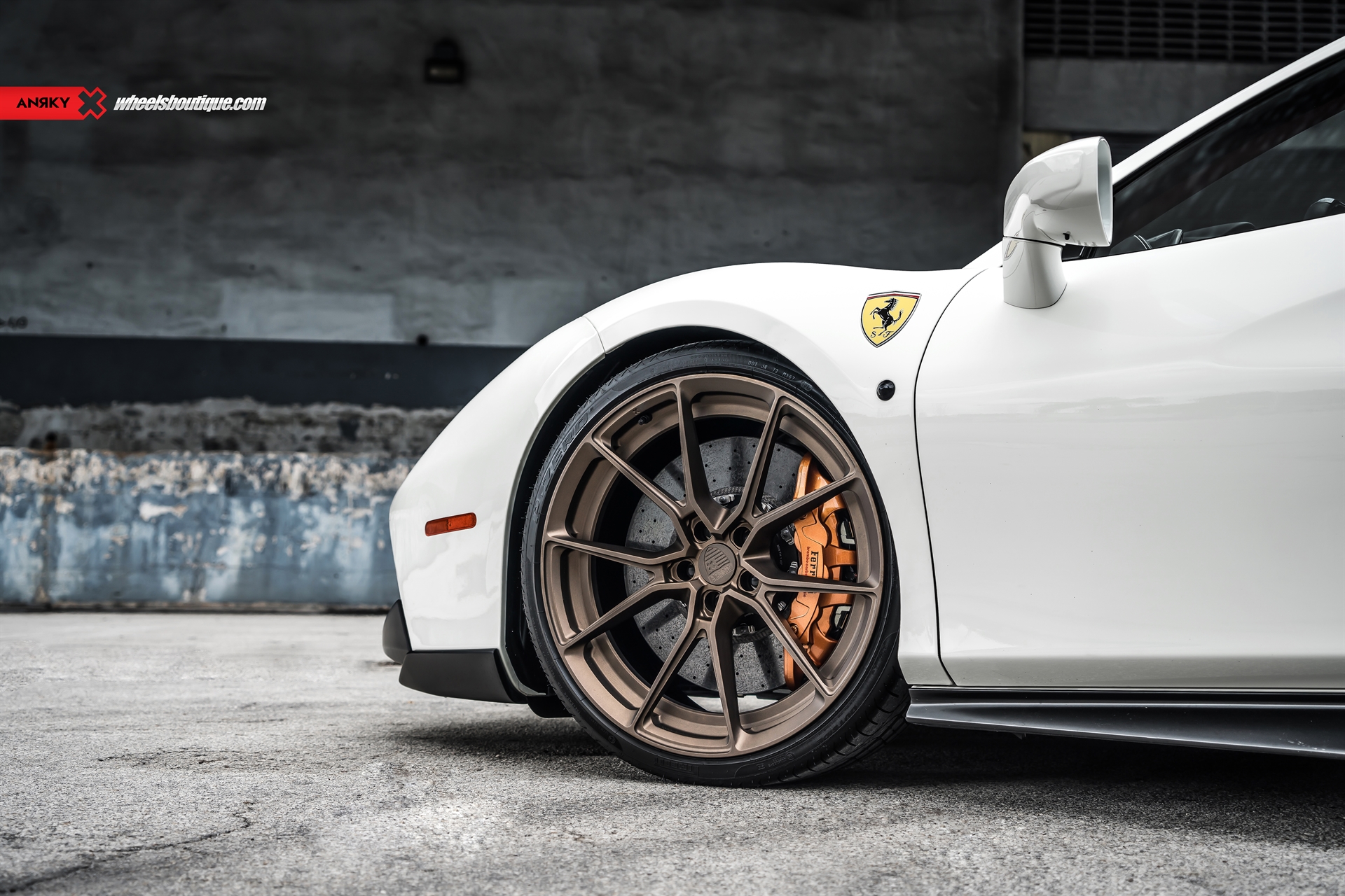 Novitec 488 Spider | Bianco Avus | on ANRKY AN22 | Satin Bronze