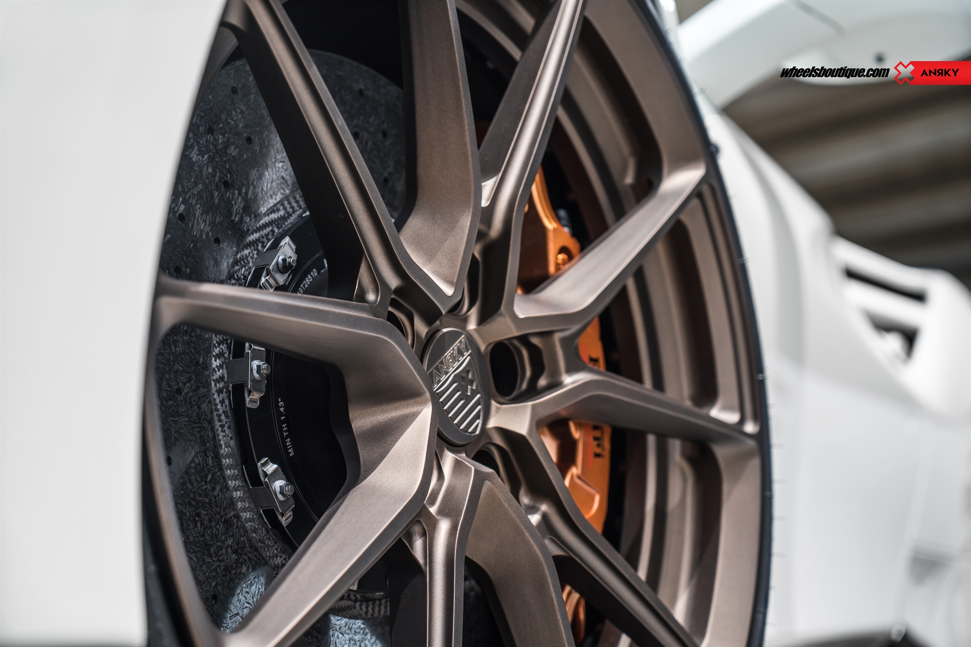 Novitec 488 Spider | Bianco Avus | on ANRKY AN22 | Satin Bronze