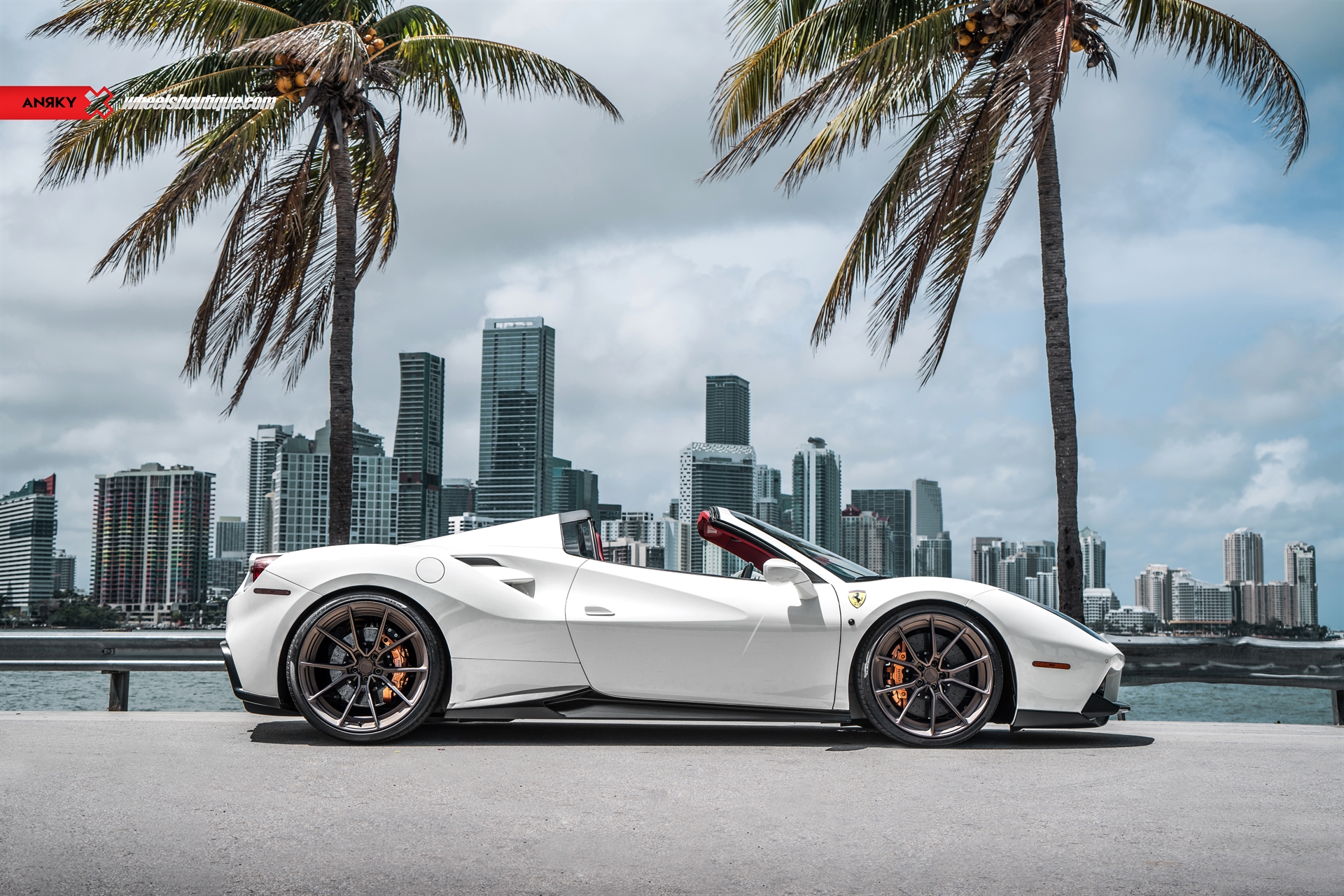 Novitec 488 Spider | Bianco Avus | on ANRKY AN22 | Satin Bronze