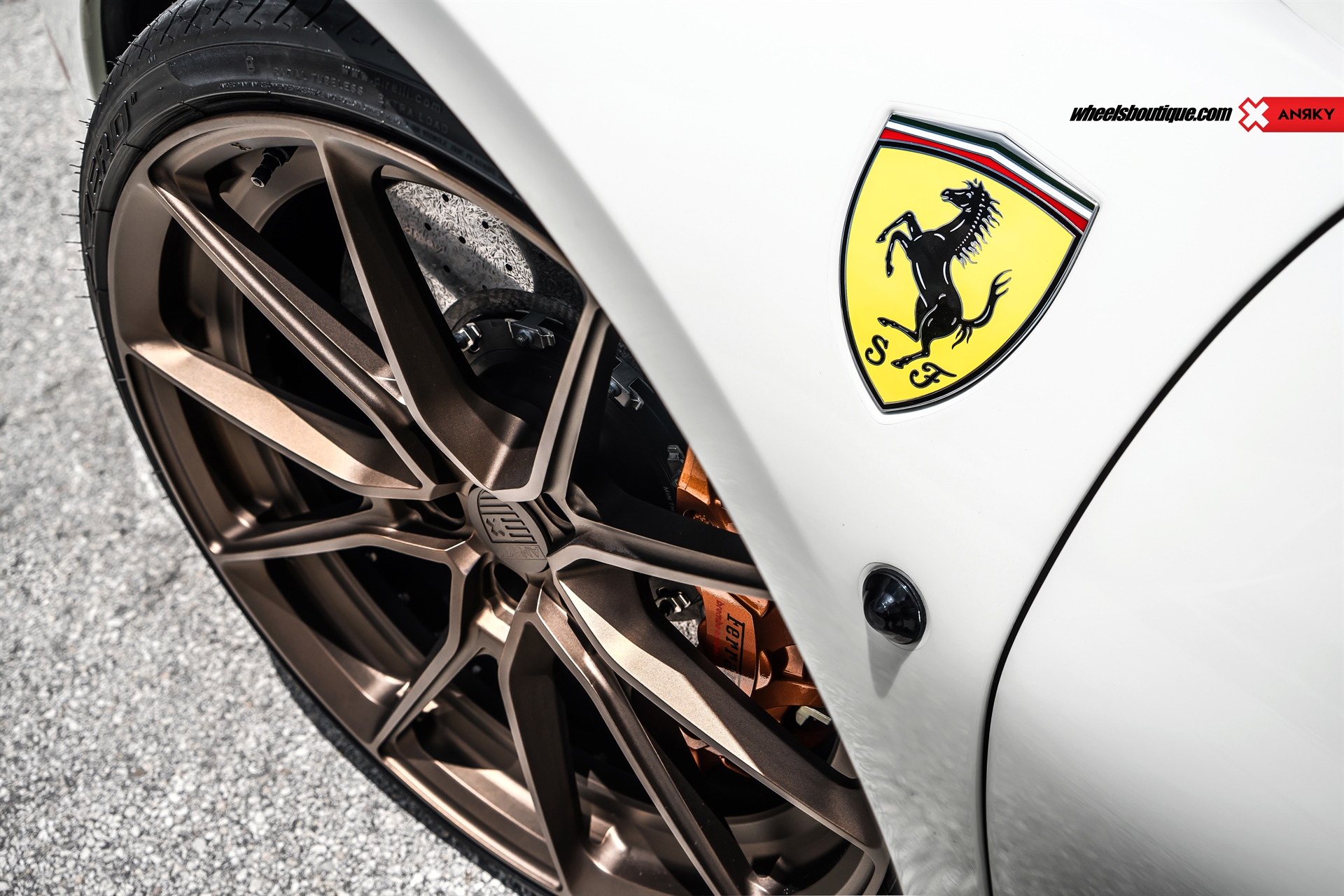 Novitec 488 Spider | Bianco Avus | on ANRKY AN22 | Satin Bronze