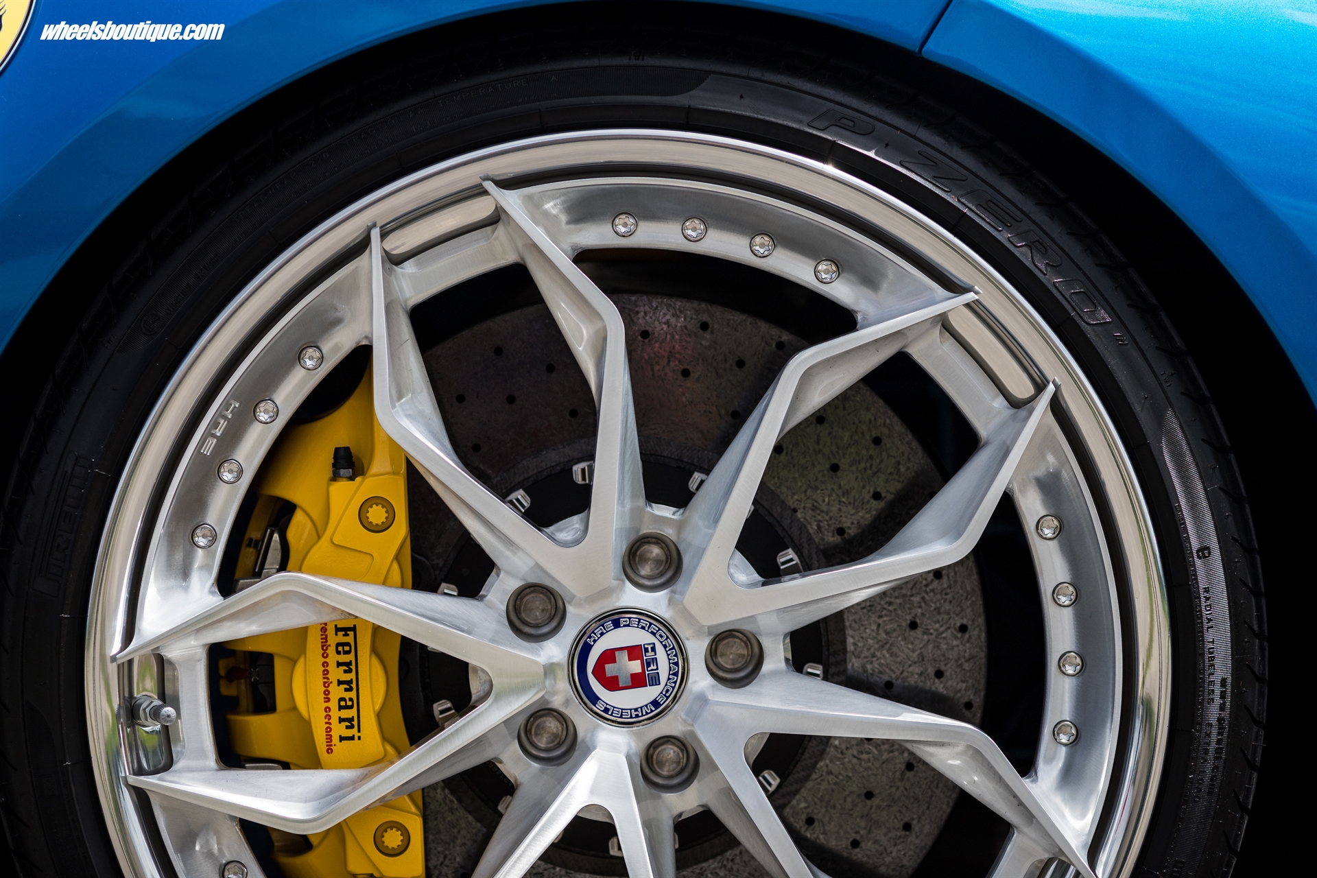Ferrari 488 Spider | Blu Corsa | on HRE S201 | Brushed Clear
