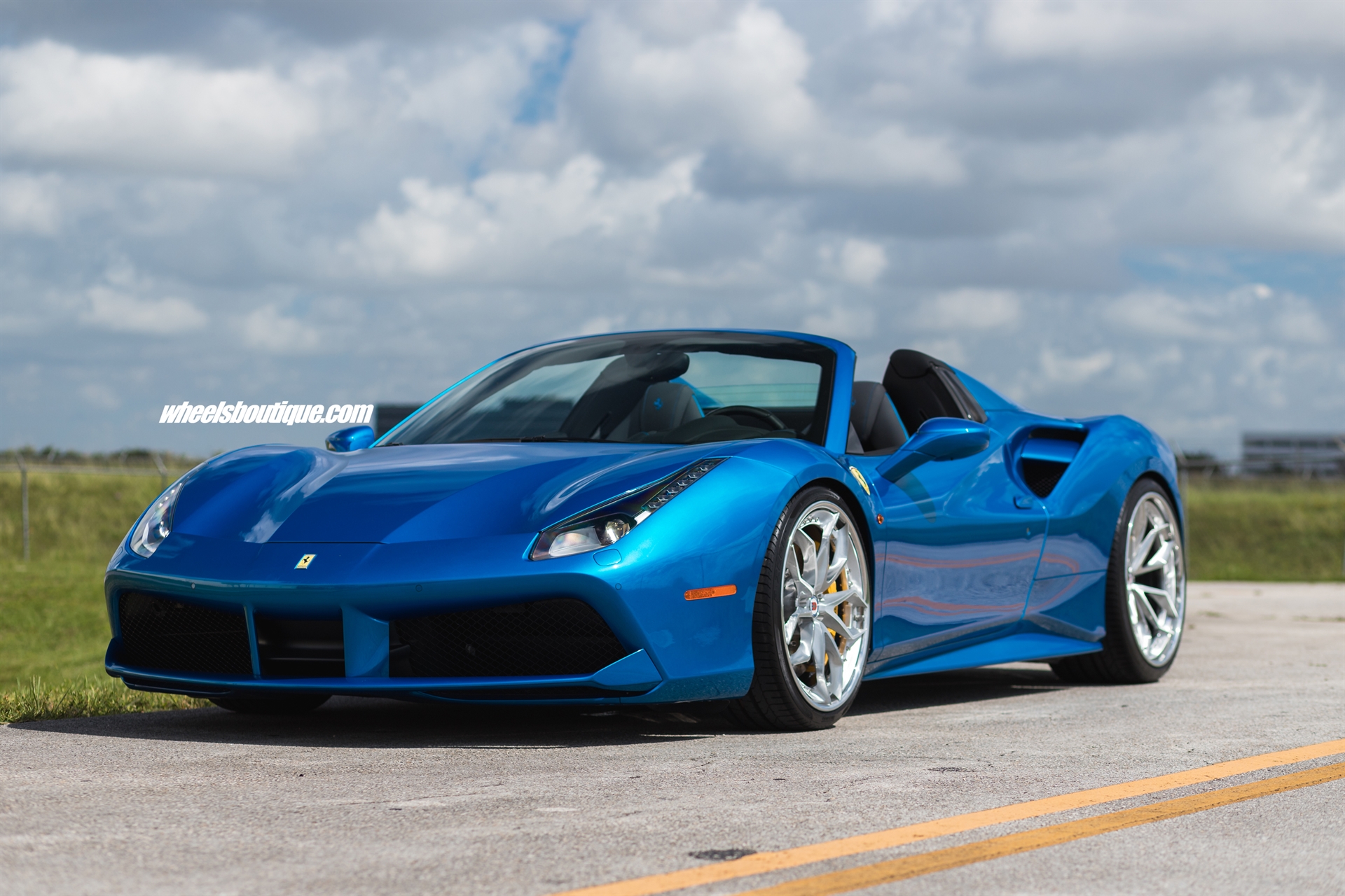 Ferrari 488 Spider | Blu Corsa | on HRE S201 | Brushed Clear